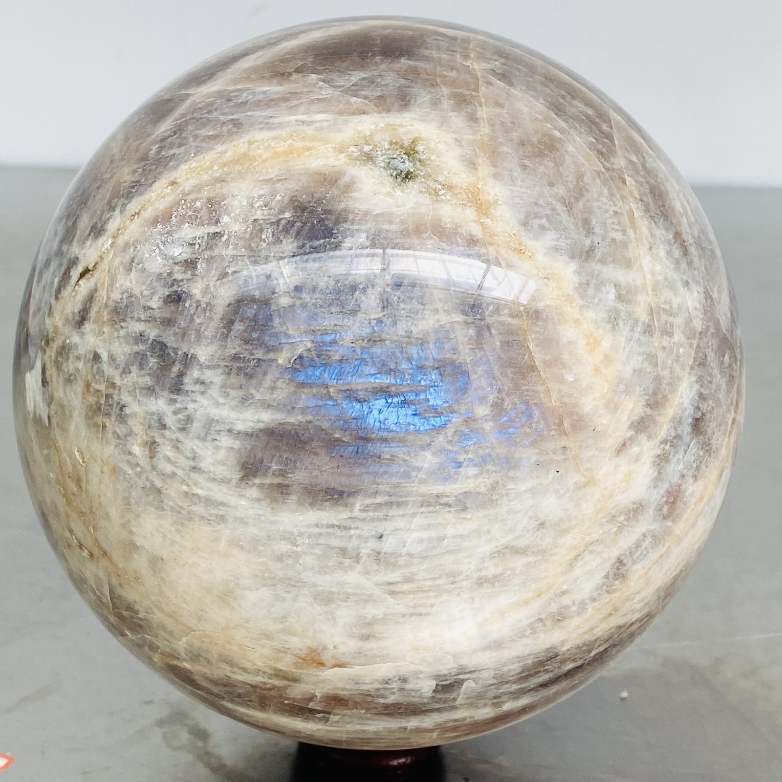 Natural Gray moonstone sphere quartz Crystal ball Healing 3860G (8.5LB)
