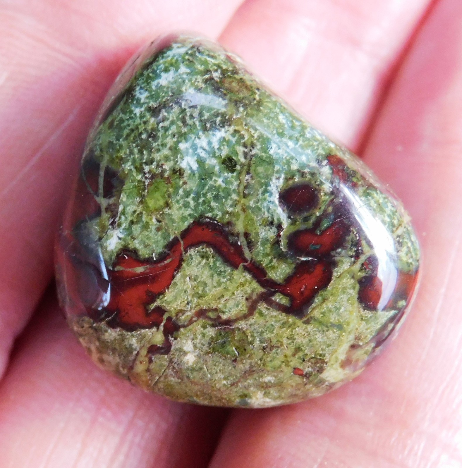 High Grade Dragon Blood Jasper Tumbled Stone for Jewelry Making & More