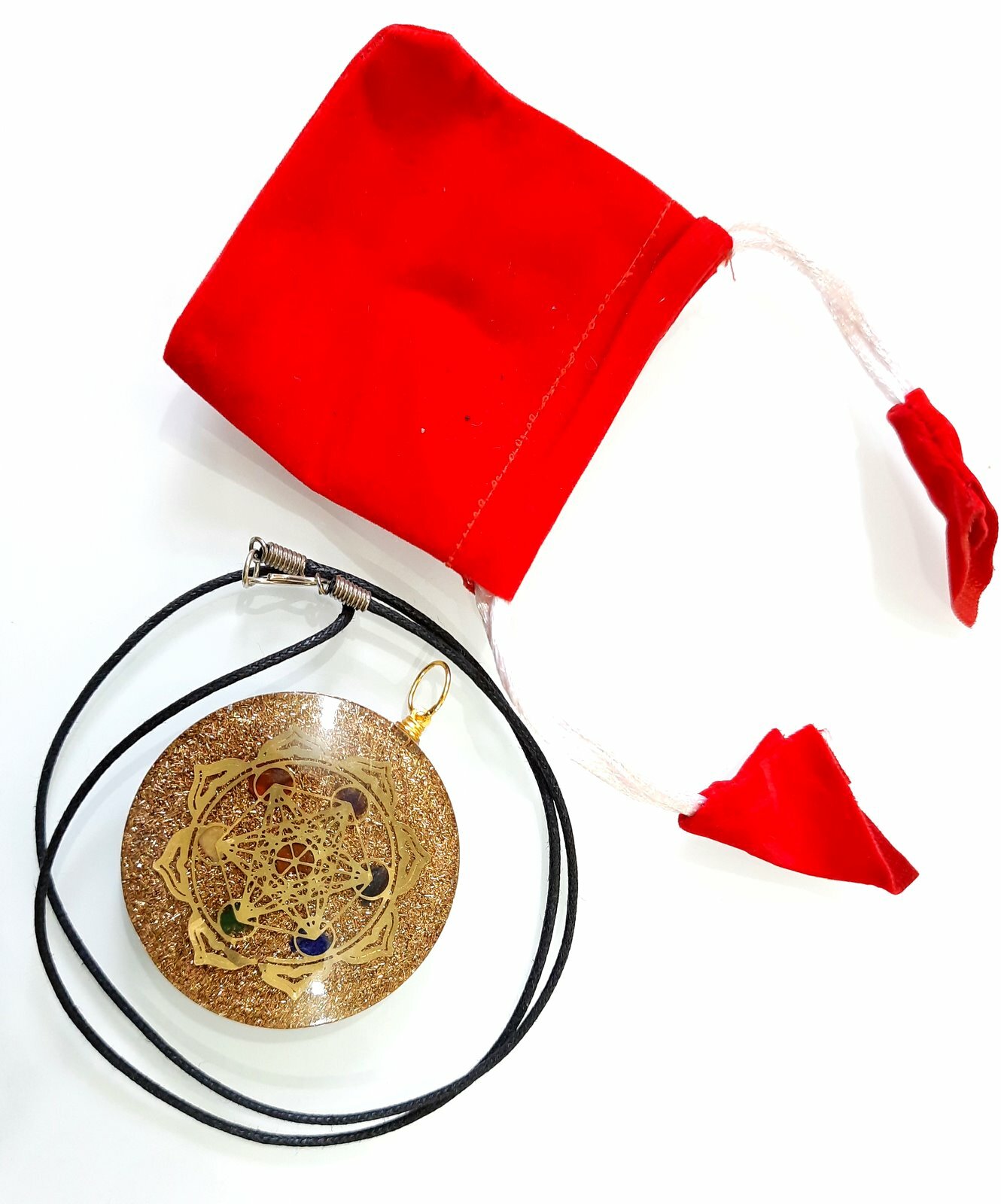 7 Chakra Metatron Cube EMF Protection 5G Protection Orgone 7 Chakra Pendant