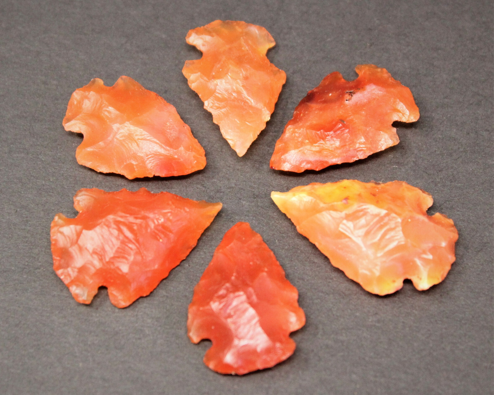 Carnelian Arrowheads: Choose How Many (‘A’ Grade Carnelian, Stone Arrowheads)