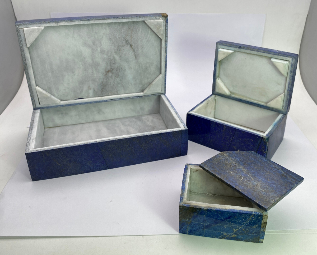 Beautiful Handmade Lapis Lazuli jewelry Box – A Touch of Luxury for Your Space