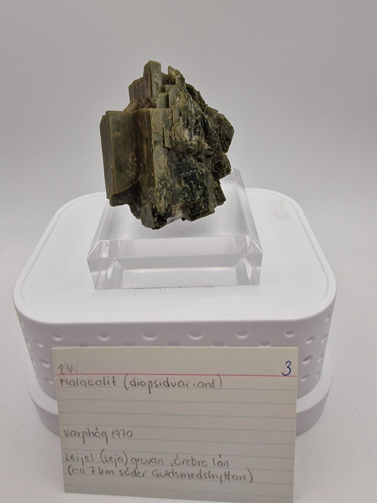 Malacolite ( Diopside var ) From Leijel Mine , Örebro Län , Sweden
