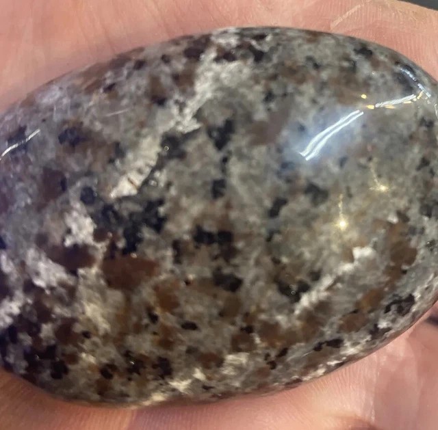 60mm Palm Yooperlite Natural flame stone Reiki Crystal Quartz Healing Decorate