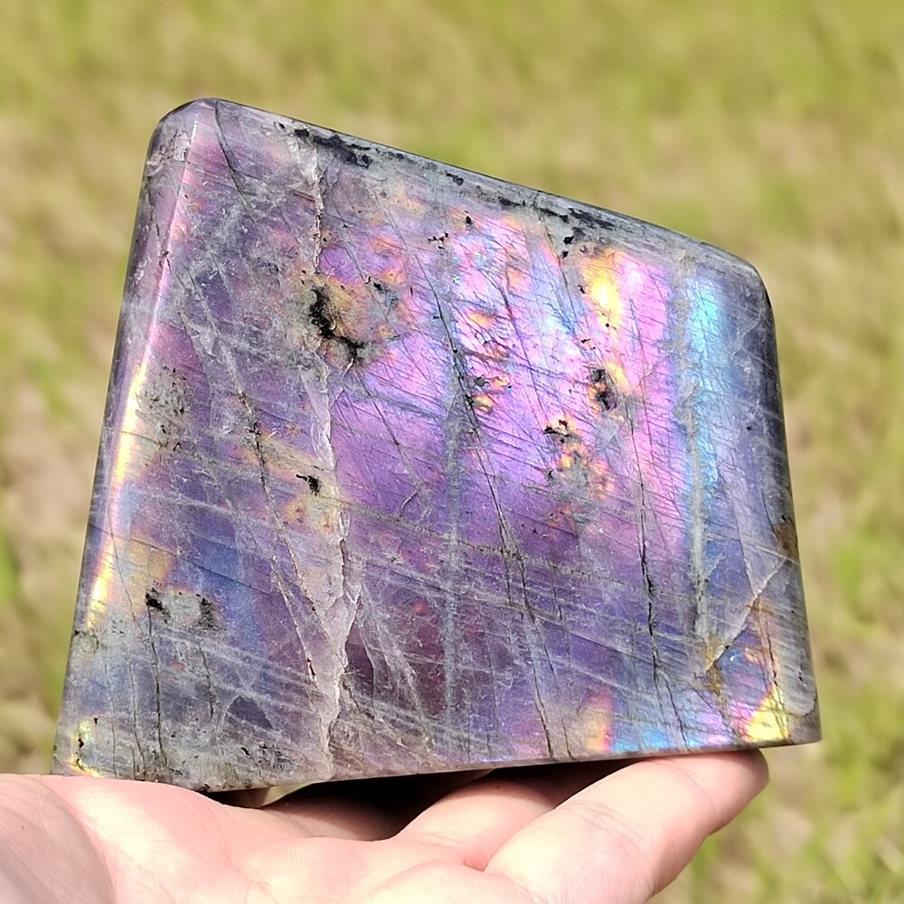 AAA+Natural Labradorite Quartz Crystal Spectrolite Mineral Specimen Healing 694g