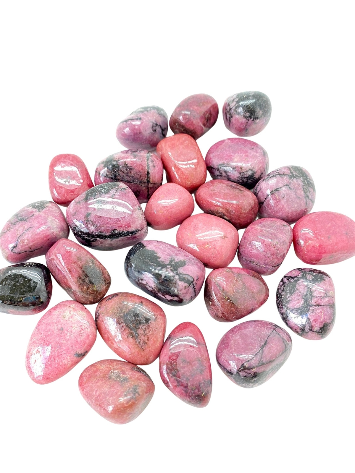 Rhodonite Tumbled Stone – Polished Natural Rhodonite Crystal from Mozambique