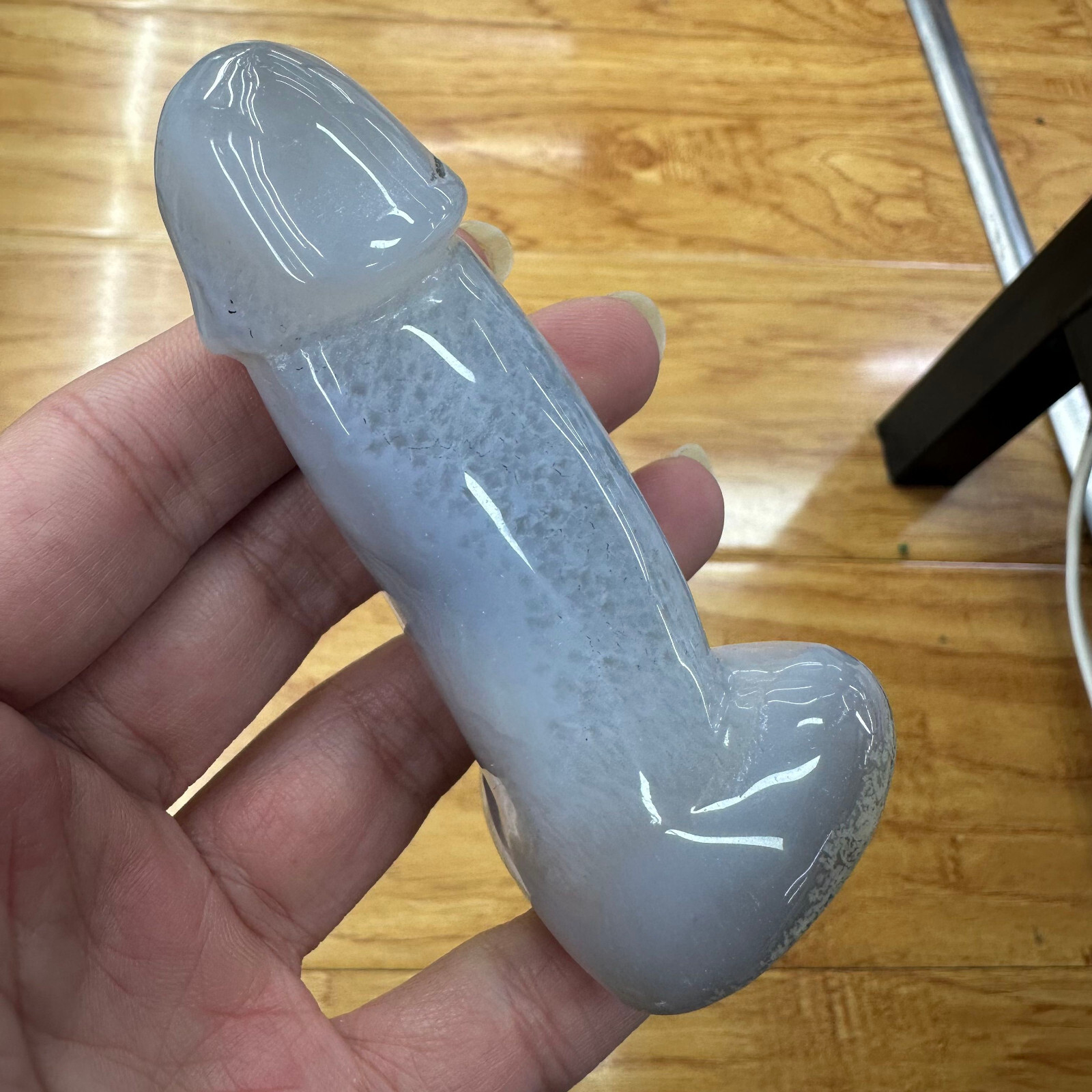 Natural GEODE Agate Hand Carved Genitals Quartz Skull Crystal Reiki Healing 1pc