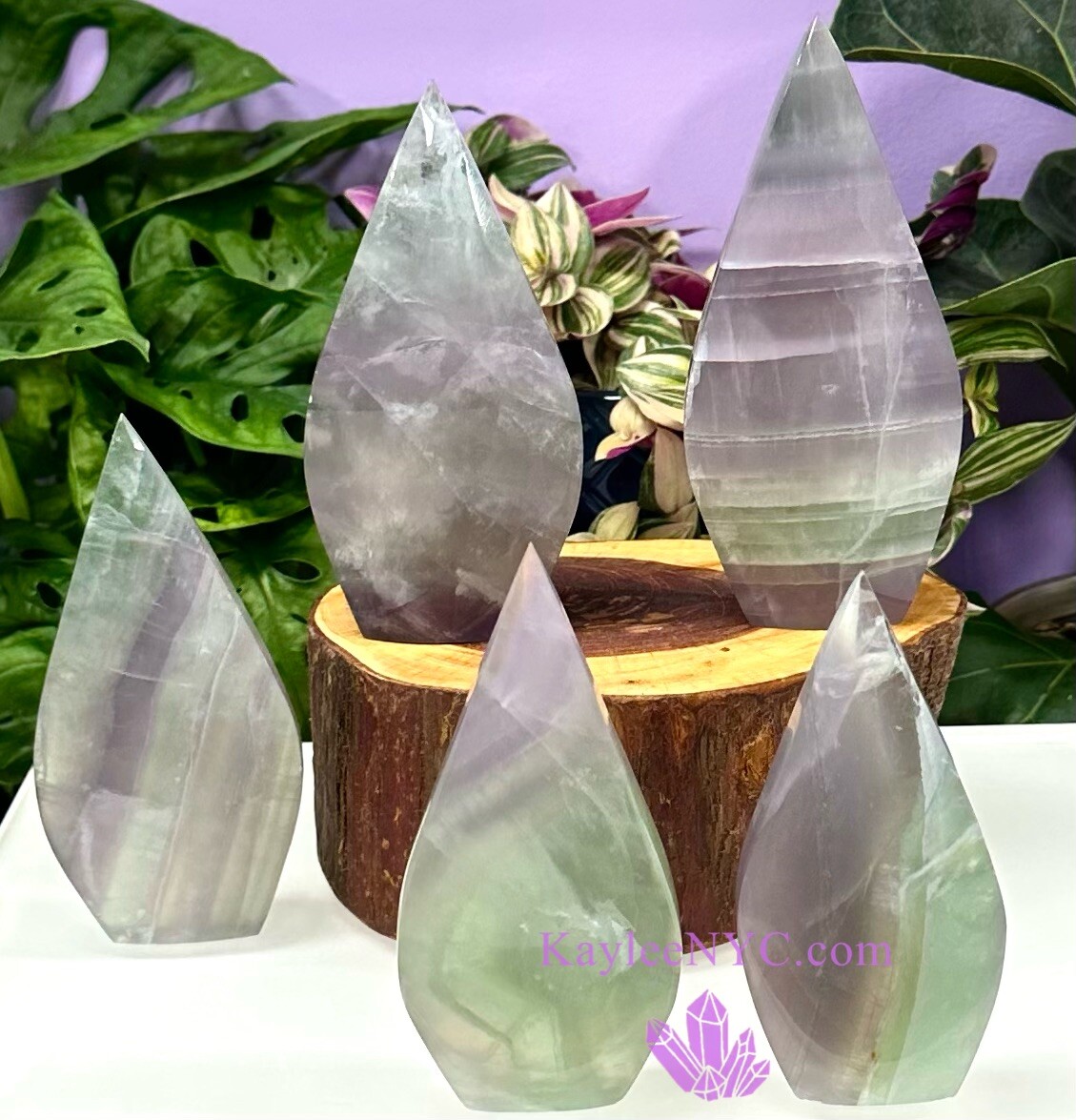 Wholesale Lot 4-5 PCs Natural Yttrium Fluorite Freeform Crystal