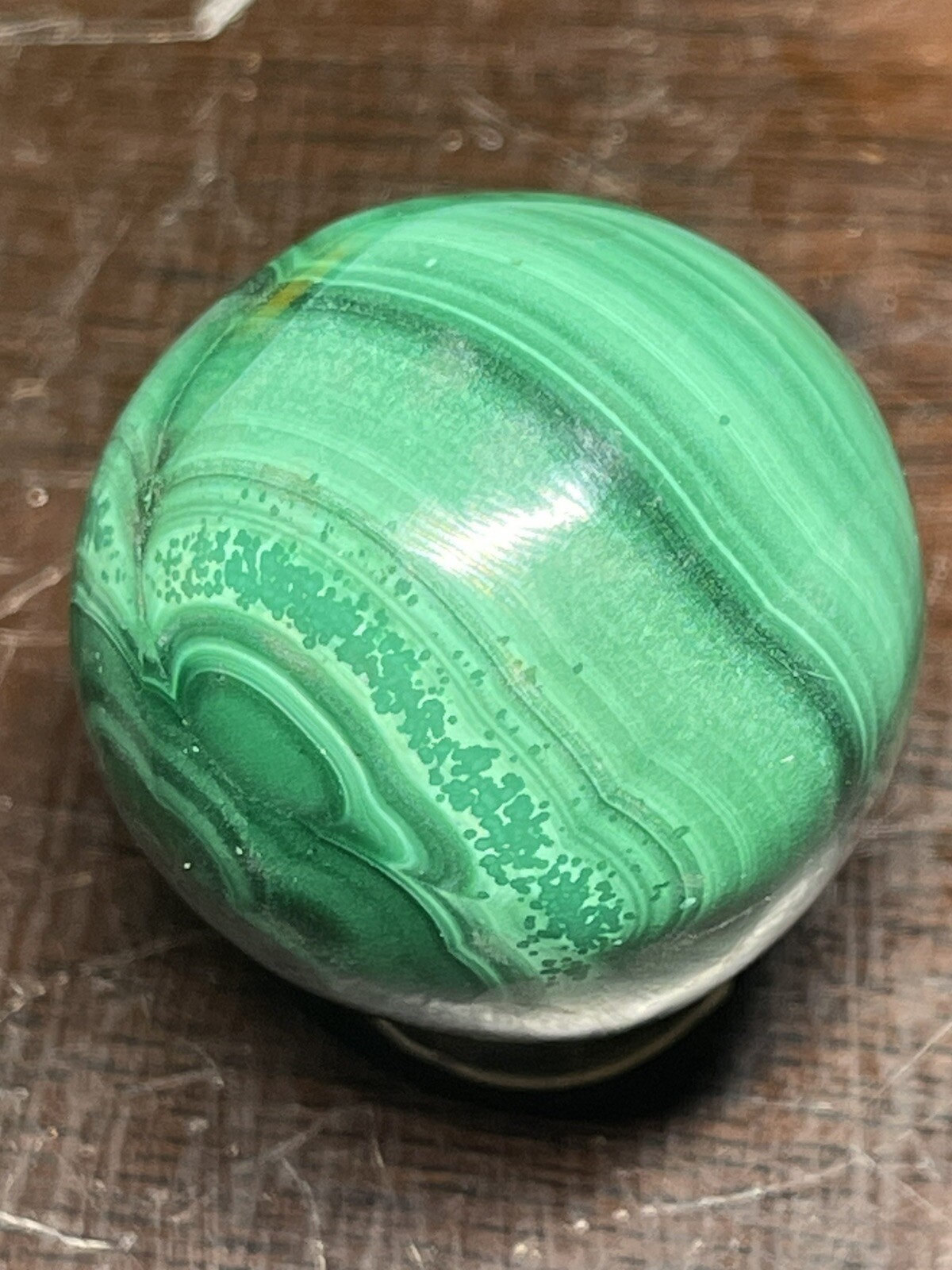 Malachite Crystal Mini Sphere Ball Orb 29.4mm 51g