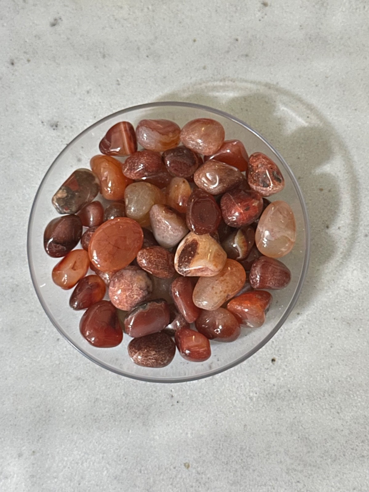 1/2 lb Carnelian Tumbled Stones – Bulk Polished Orange Crystals Lot (8 oz)