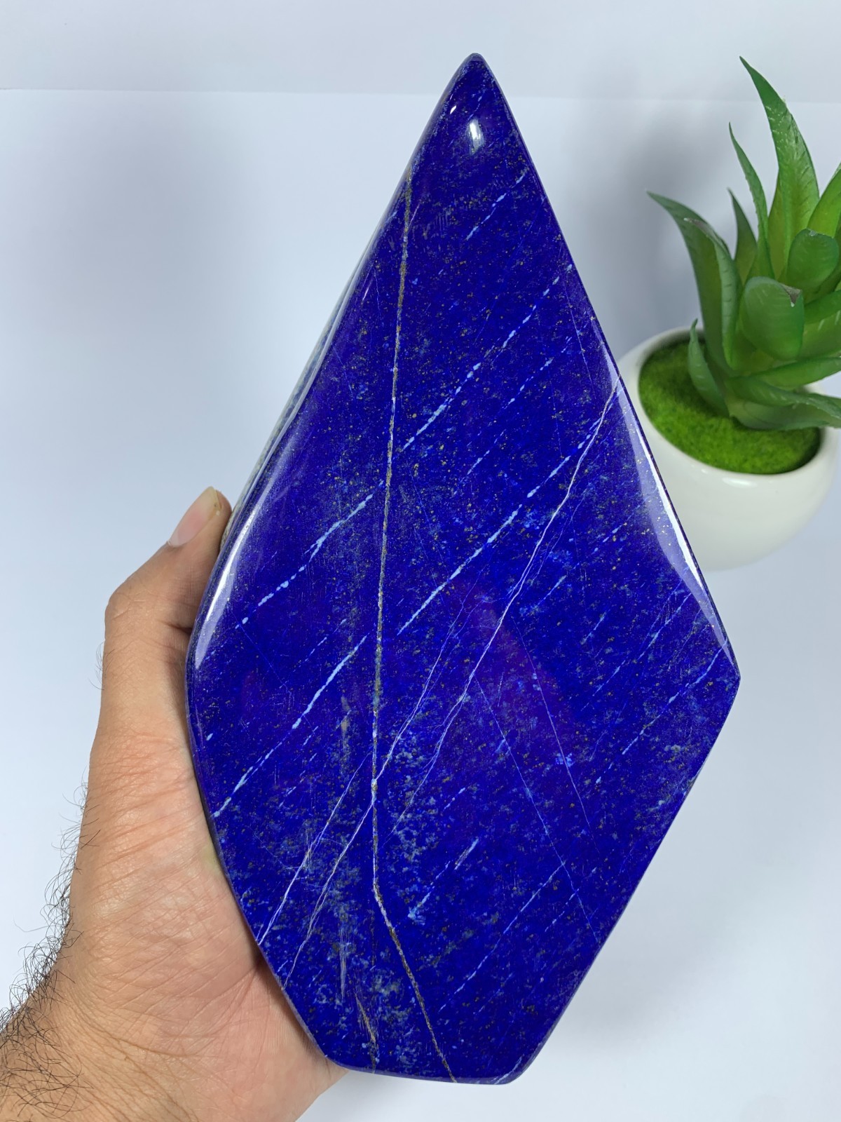 3.54lbs Lapis Lazuli Freeform Polished Tumble, Healing Crystal Rough Specimen