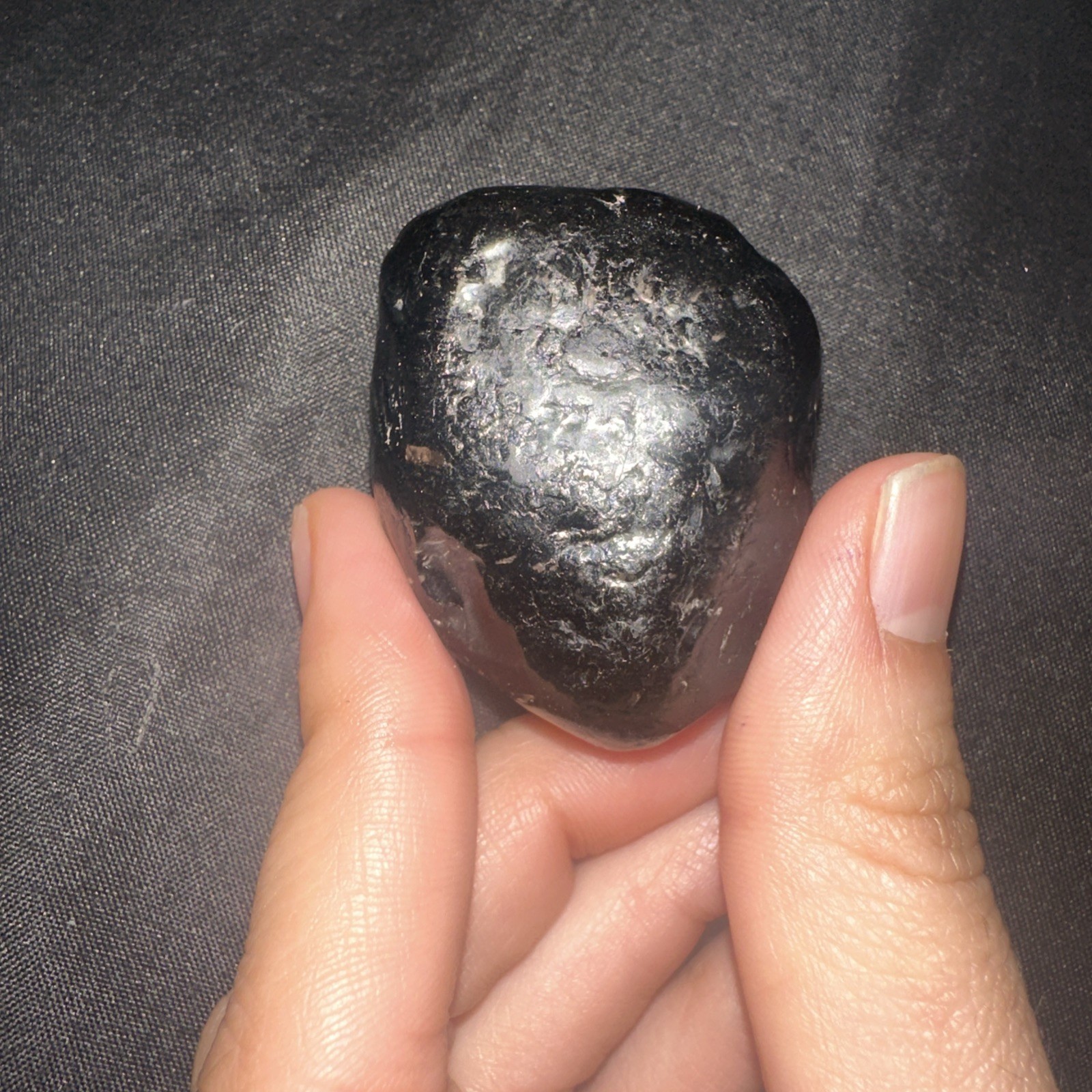 Stunning Apache Tear Tumbled Transparent Darkness Stone