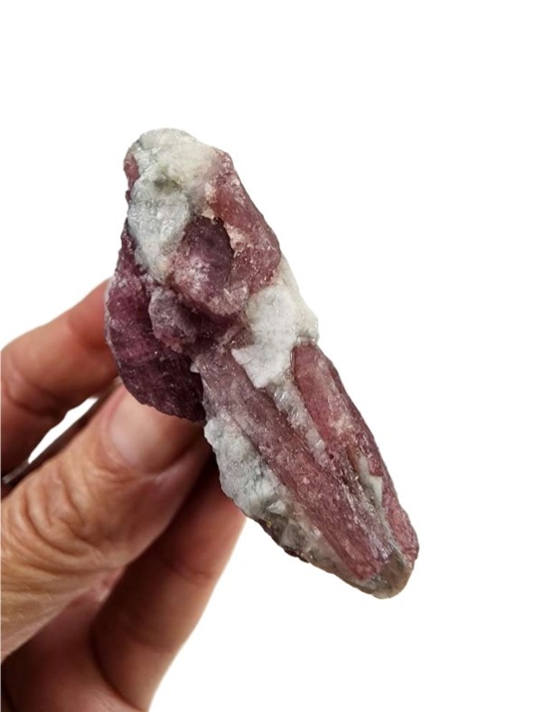 Pink Tourmaline Crystal in Quartz Natural Brazil 48.2 grams