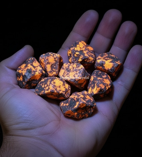 5pcs Rough Yooperlite Stone Natural Crystal UV Reactive Glowing Raw Gemstones