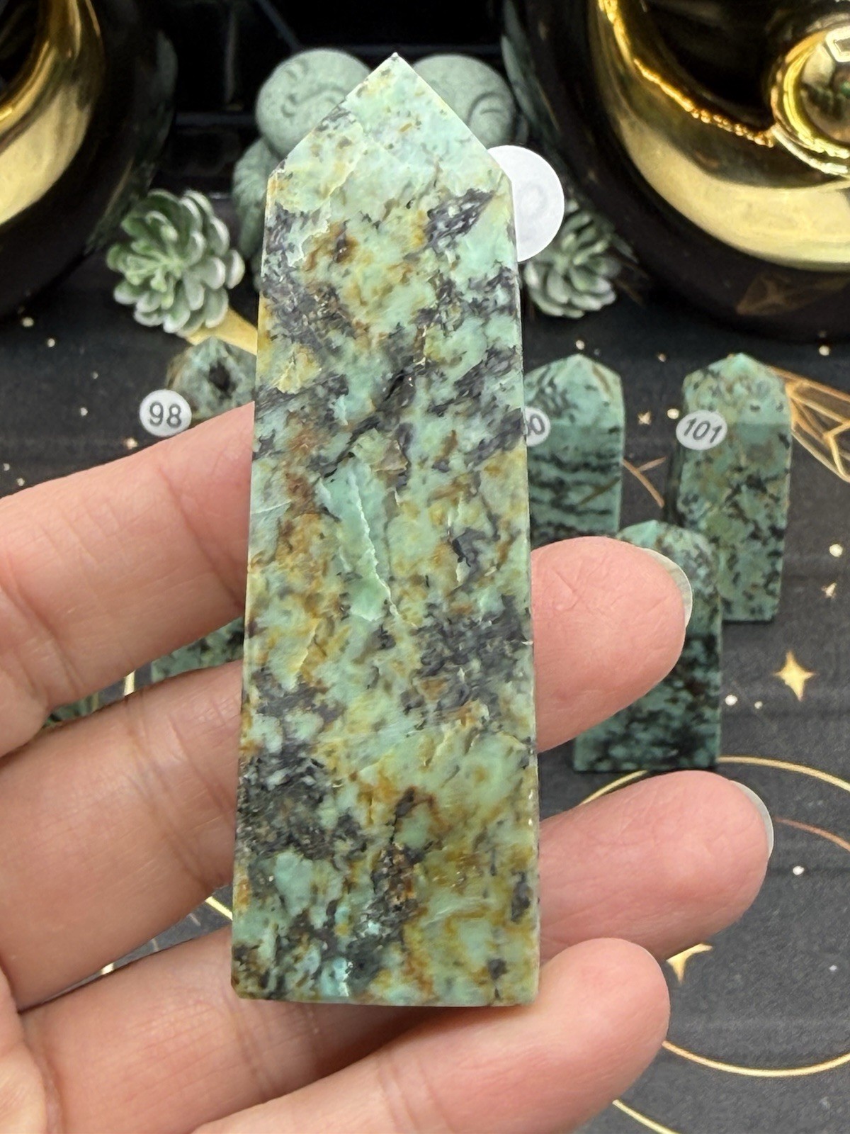 Natural African Turquoise small/mini Points Free shipping
