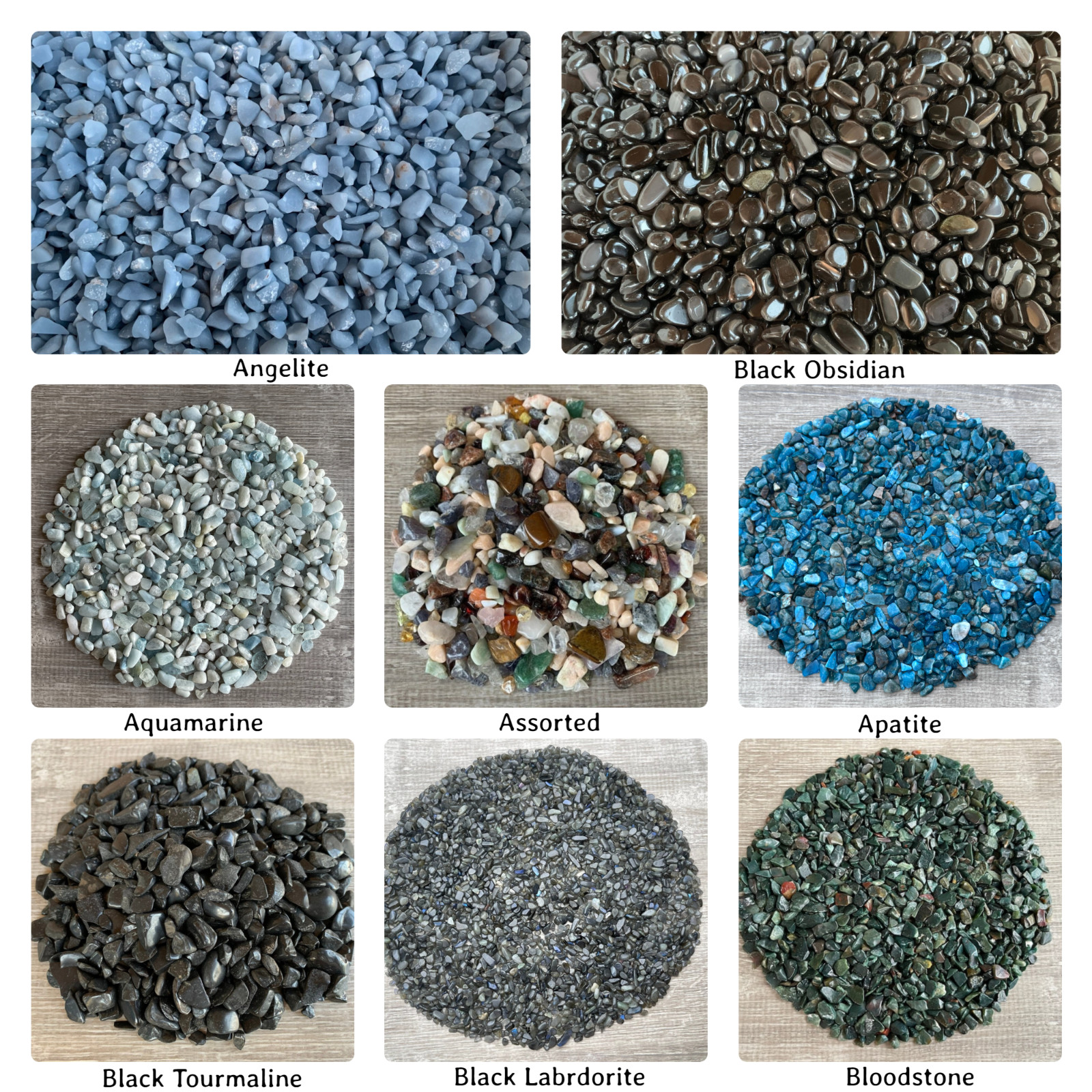 1/8 lb, 2oz Genuine Crystal Chips, Choose 90+ Types Natural Gemstone Chips