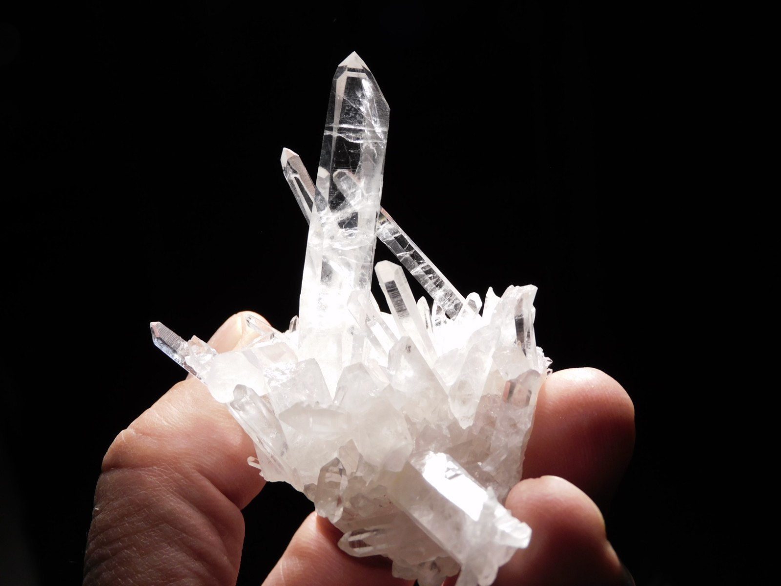 VERY TRANSLUCENT Quartz Crystal Cluster Collier Creek ARKANSAS 44.0gr