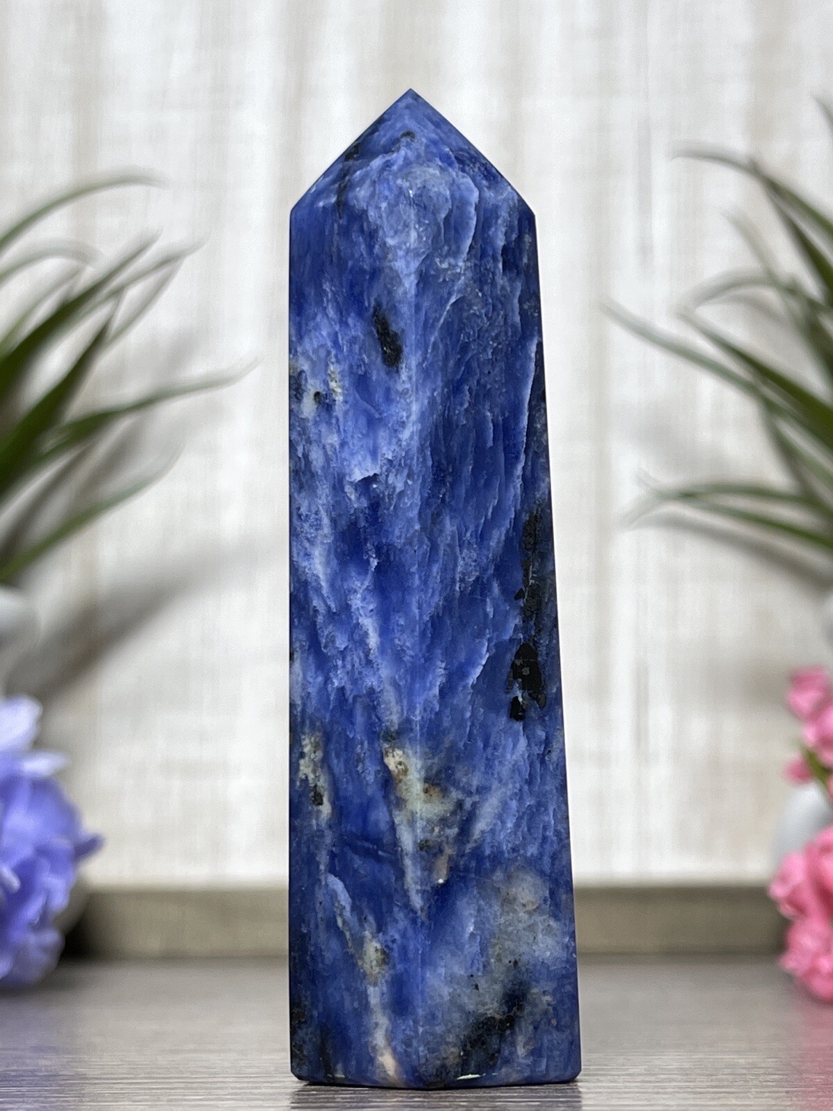 SODALITE TOWER – Blue Mineral Crystal Reiki Chakra Witch Reiki Point Yoga Wand