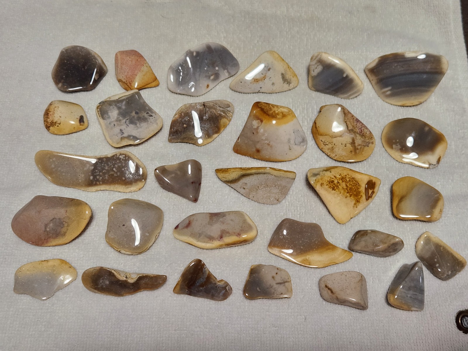 Assorted Tumbled Texas Chert Bulk Natural Gems Stones 1lb Lots
