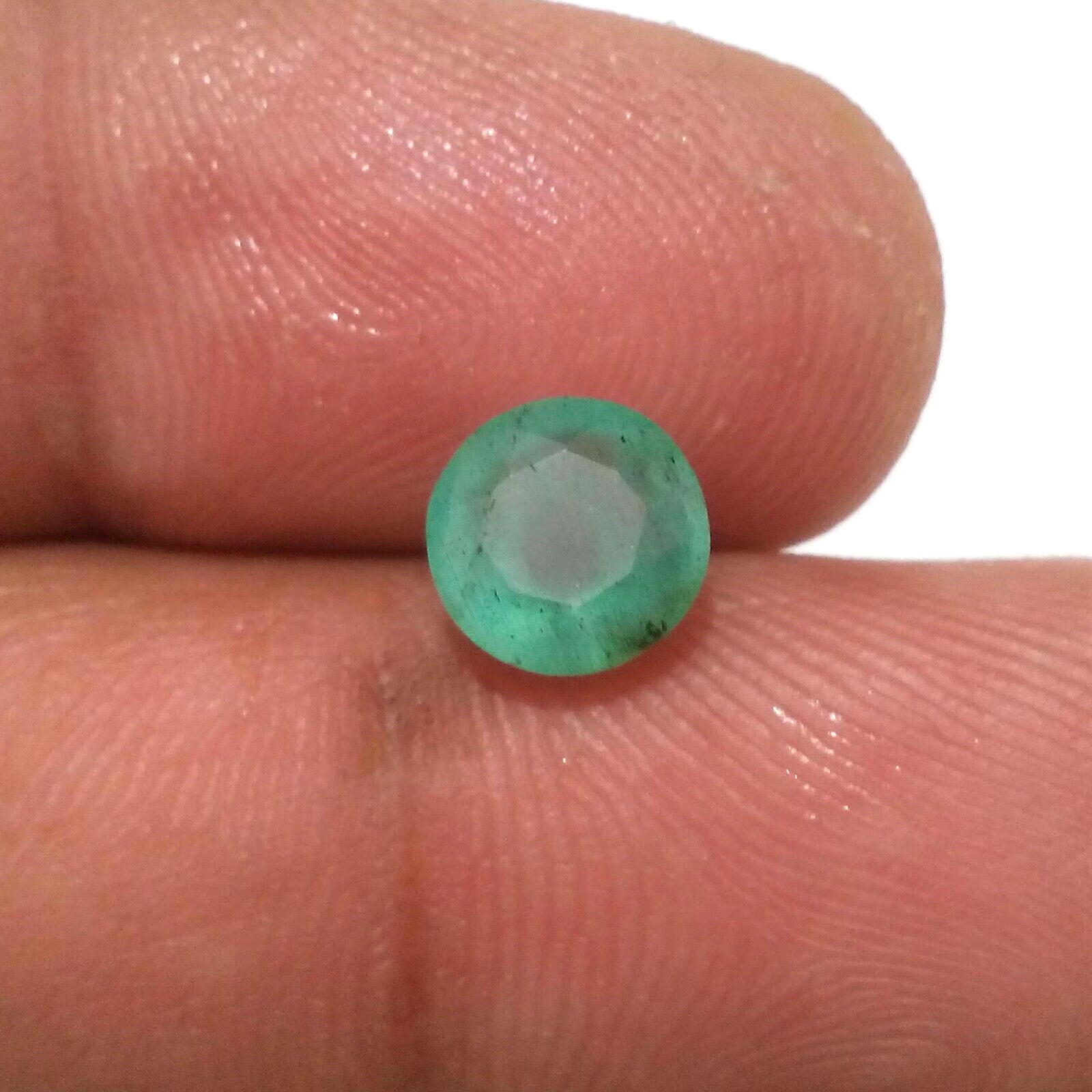 Fabulous Rare Zambian Emerald Faceted Round 1.70 Crt Pretty Green Loose Gemstone