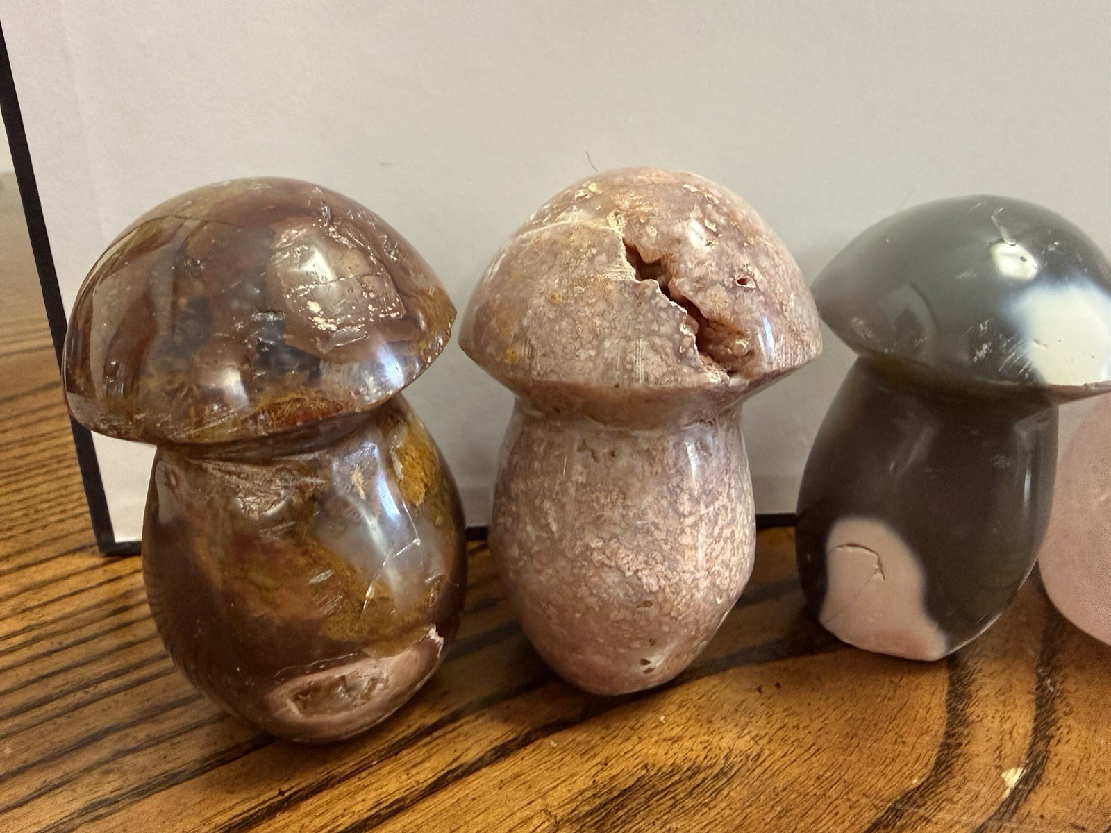 Mixed Materials Crystal Mushrooms Lot