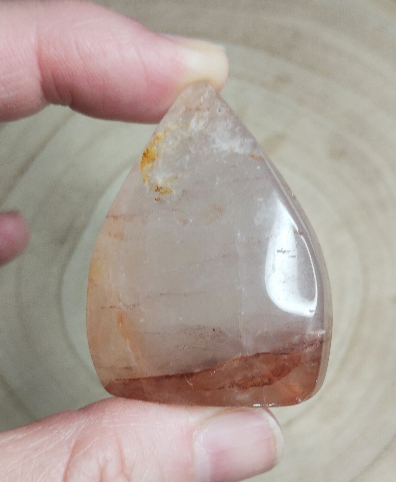 Beautiful Red Fire Quartz Freestanding Ornament Hematoid Crystal Polished (A)