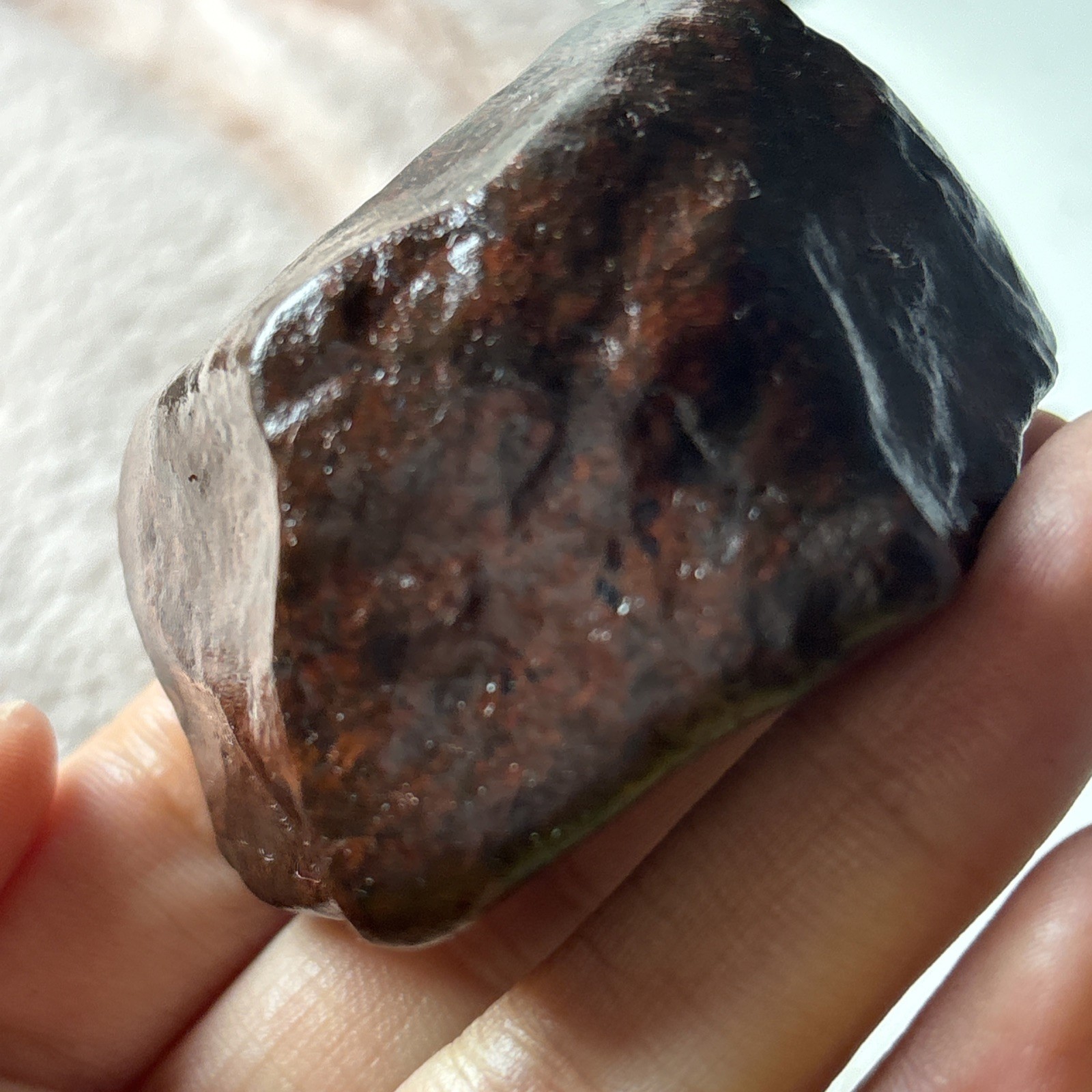 123g Natural Iddingsite meteorite specimen raw stone from China a31