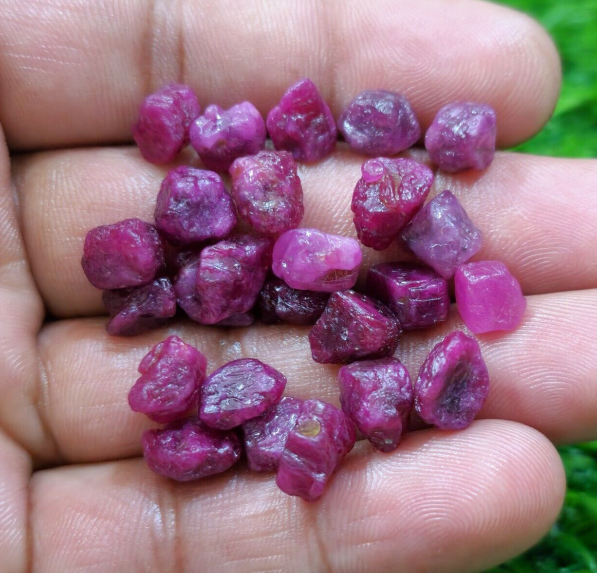 Lot of 25 Top Johnson Raw Ruby Size 7-10mm Stone Jewelry