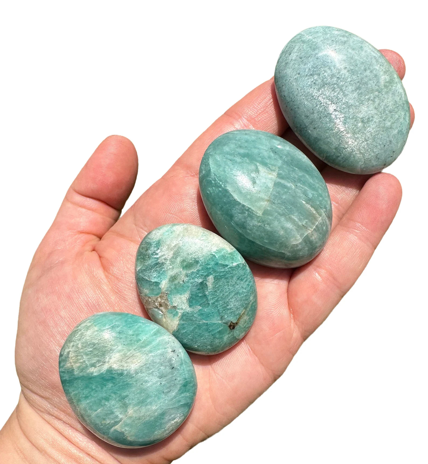 Amazonite Palm Stone, Natural Amazonite from Madagascar
