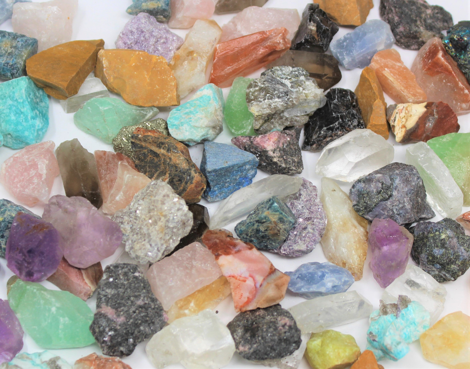 Mixed Lot Raw Crystal Chunks – 1″ to 2″ Bulk – Rough Gems Stones 1/2 lb Bulk Lot