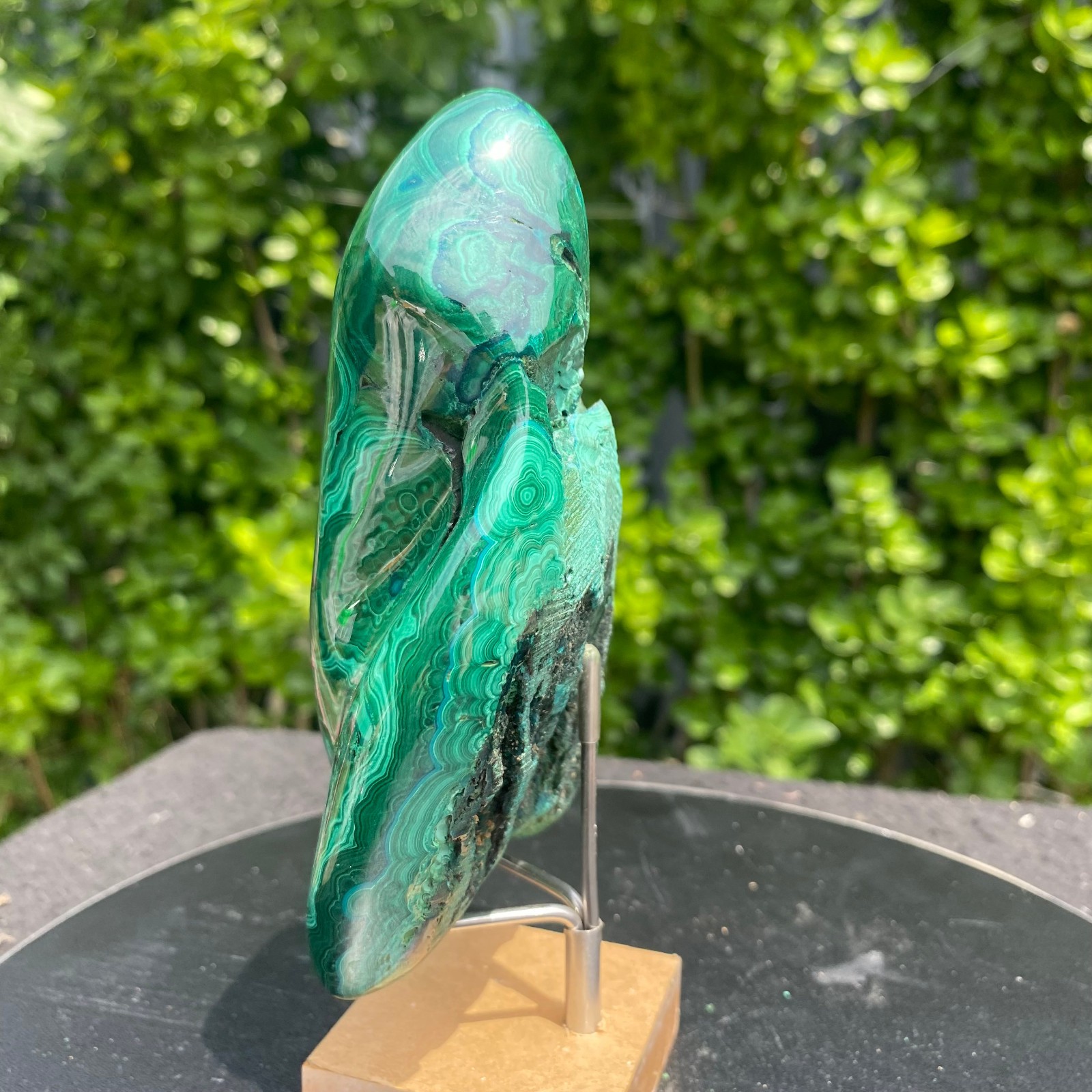 1.32LB Natural glossy Malachite transparent cluster rough mineral sample
