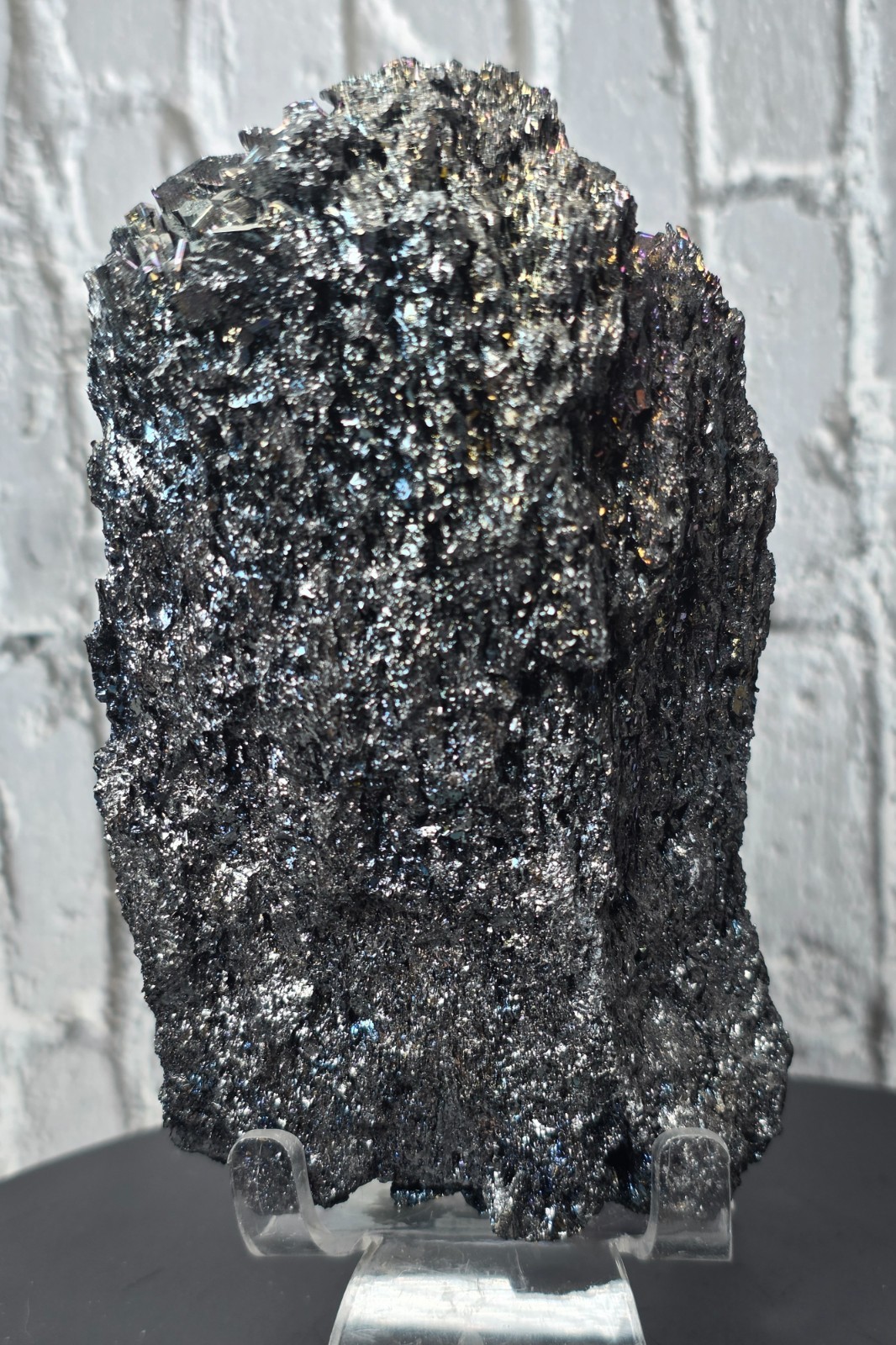 Rainbow Sparkling Druzy Carborundum Specimen – 630.64g | 5.5″ Tall