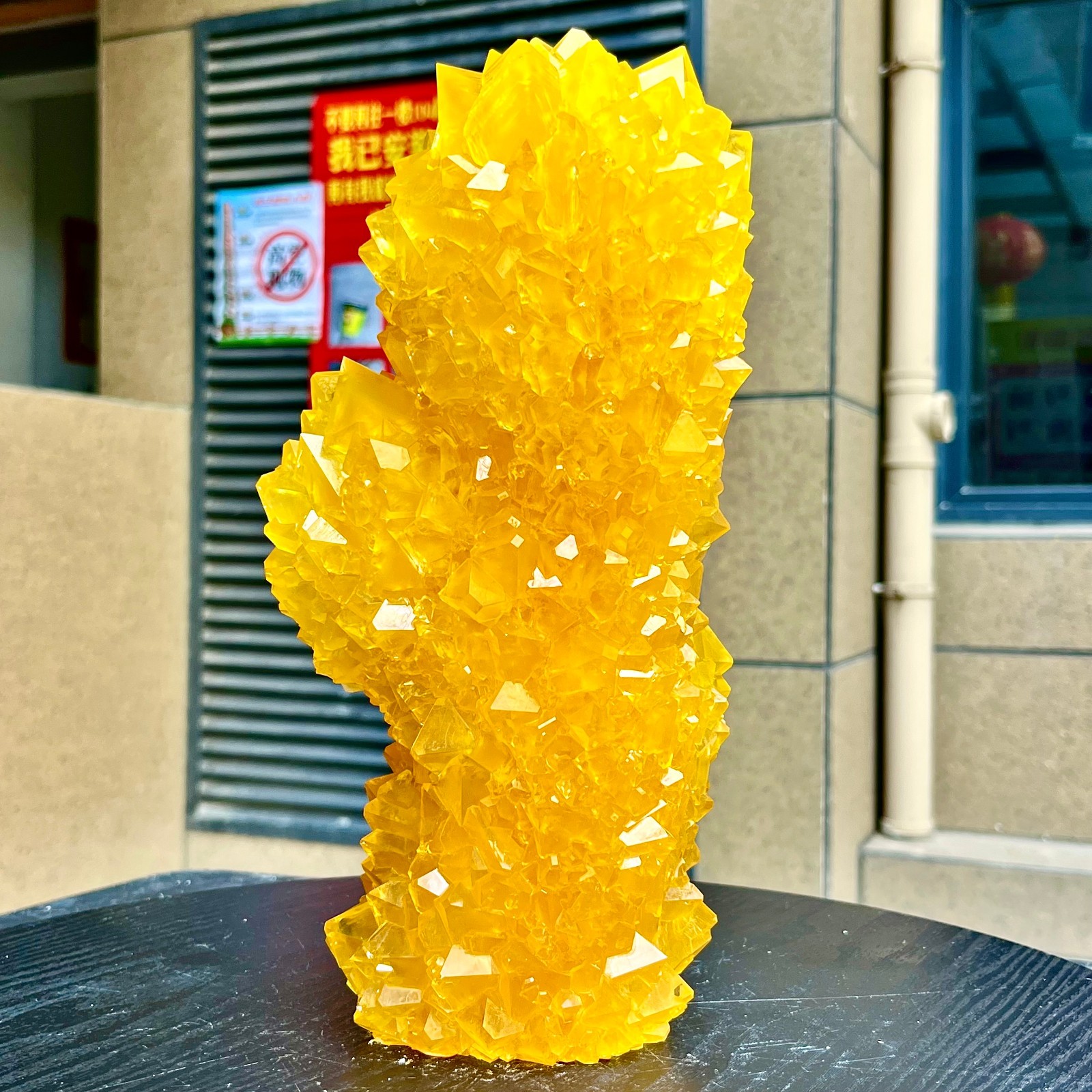 6.86LB Yellow Ghost Phantom Crystal Cluster Flower Raw Crystal Heal Quartz Decor