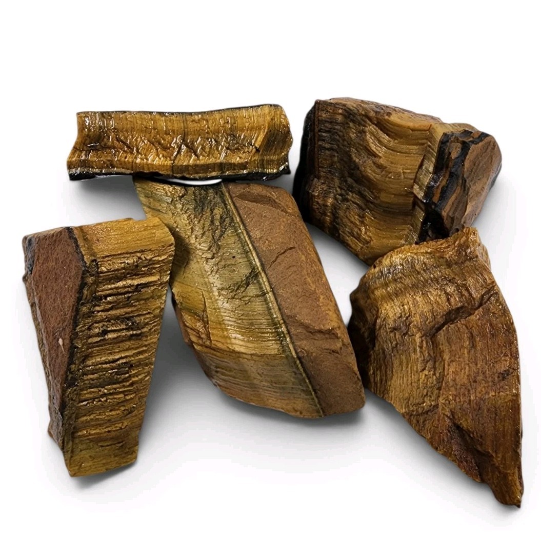 Gold Tigers Eye Rough Pieces South Africa 157.2 grams.