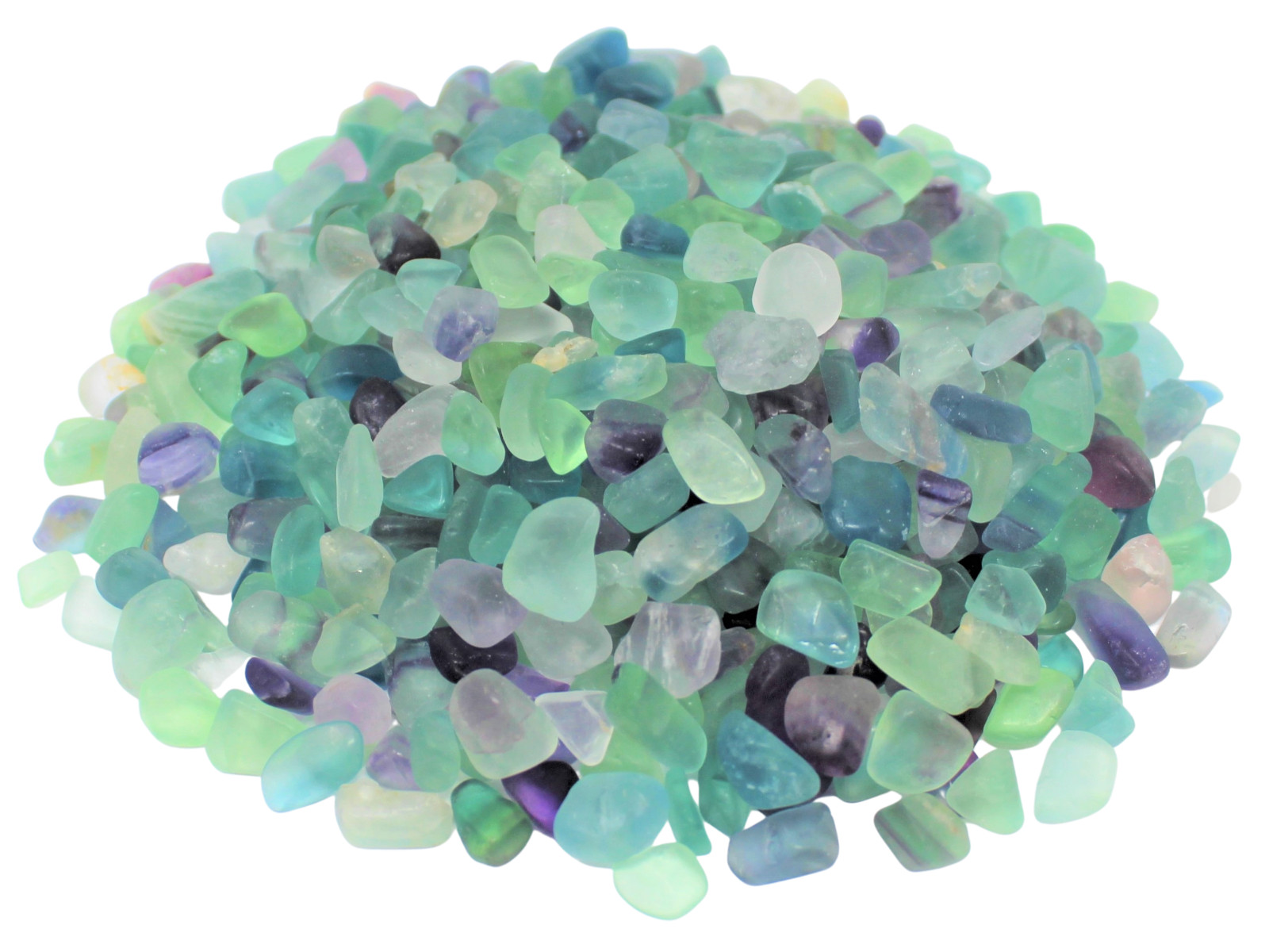 Rainbow Fluorite Semi Tumbled Gemstone Mini Chips 5-10 mm, ‘A’ Grade Bulk Lots