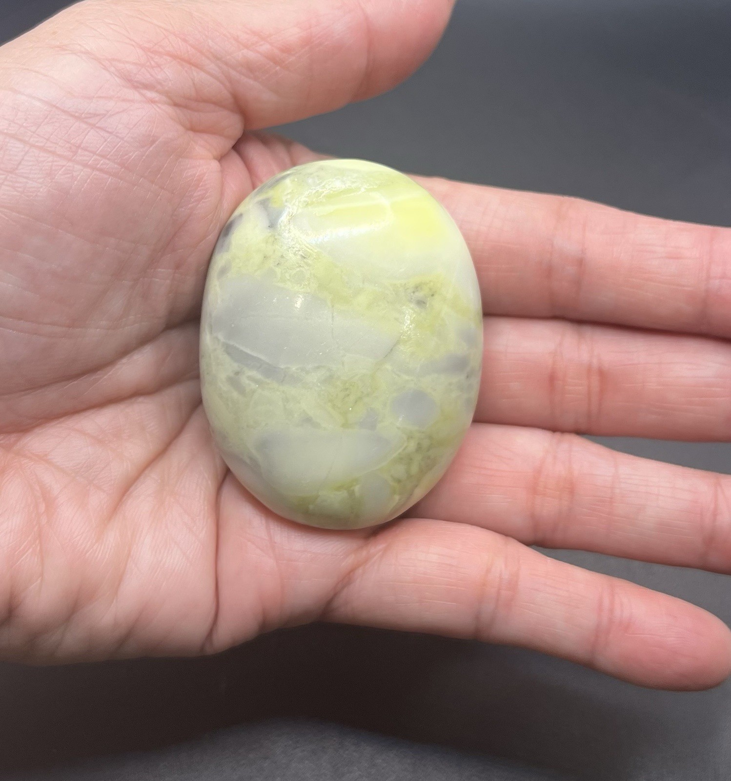 Serpentine Genuine Palm Stone From India 76g Crystal Healing Reiki