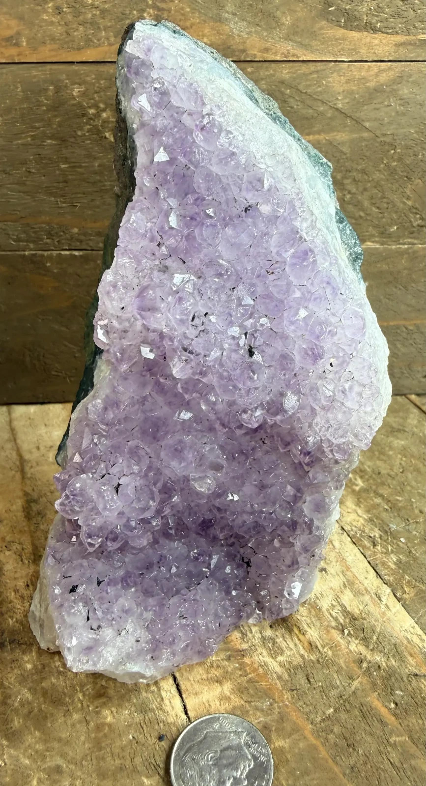 4.6″ Brazilian Druzy Geode with Cut Base Crystal for Display