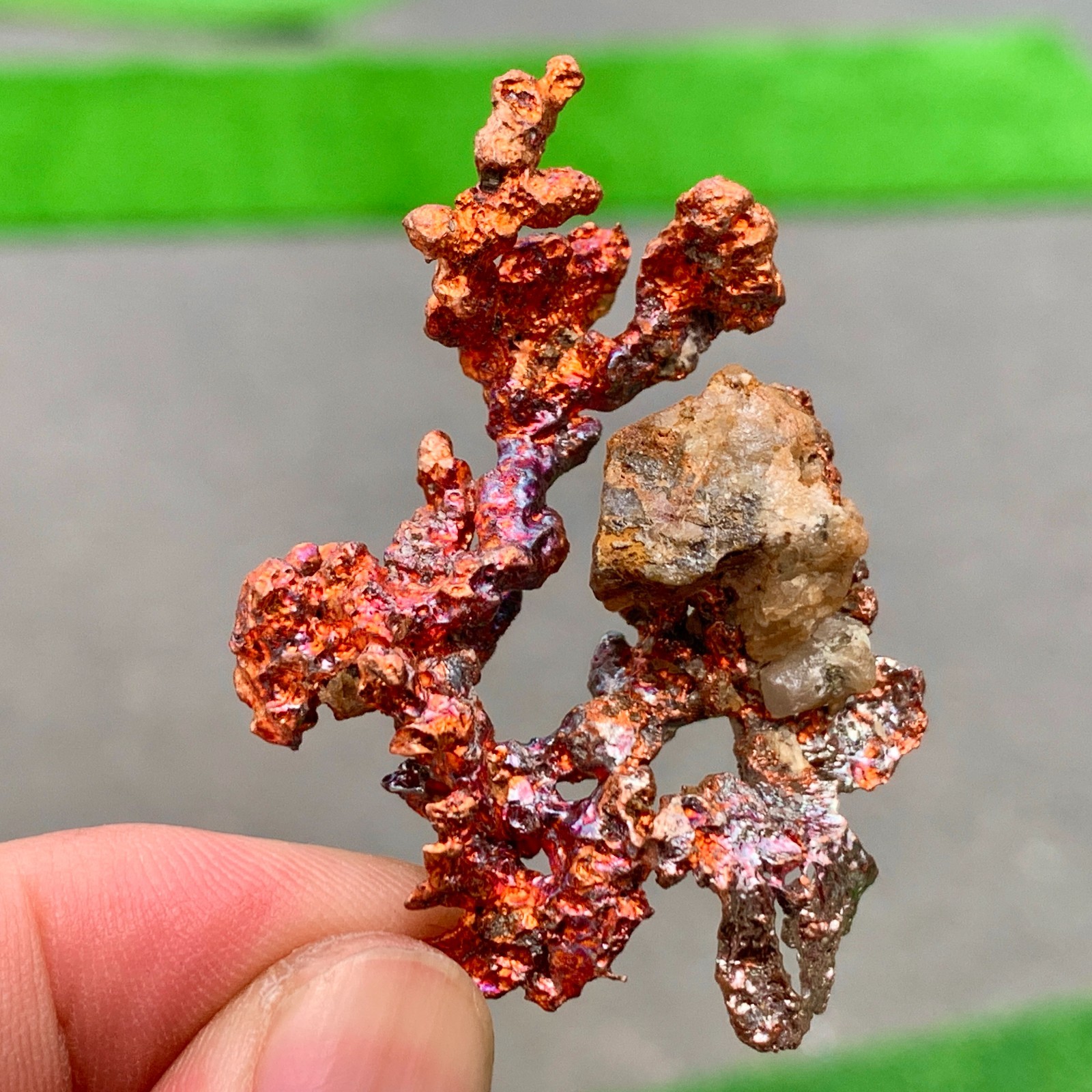 20G Rare!!! iridescent Native Copper crystal mineral specimen