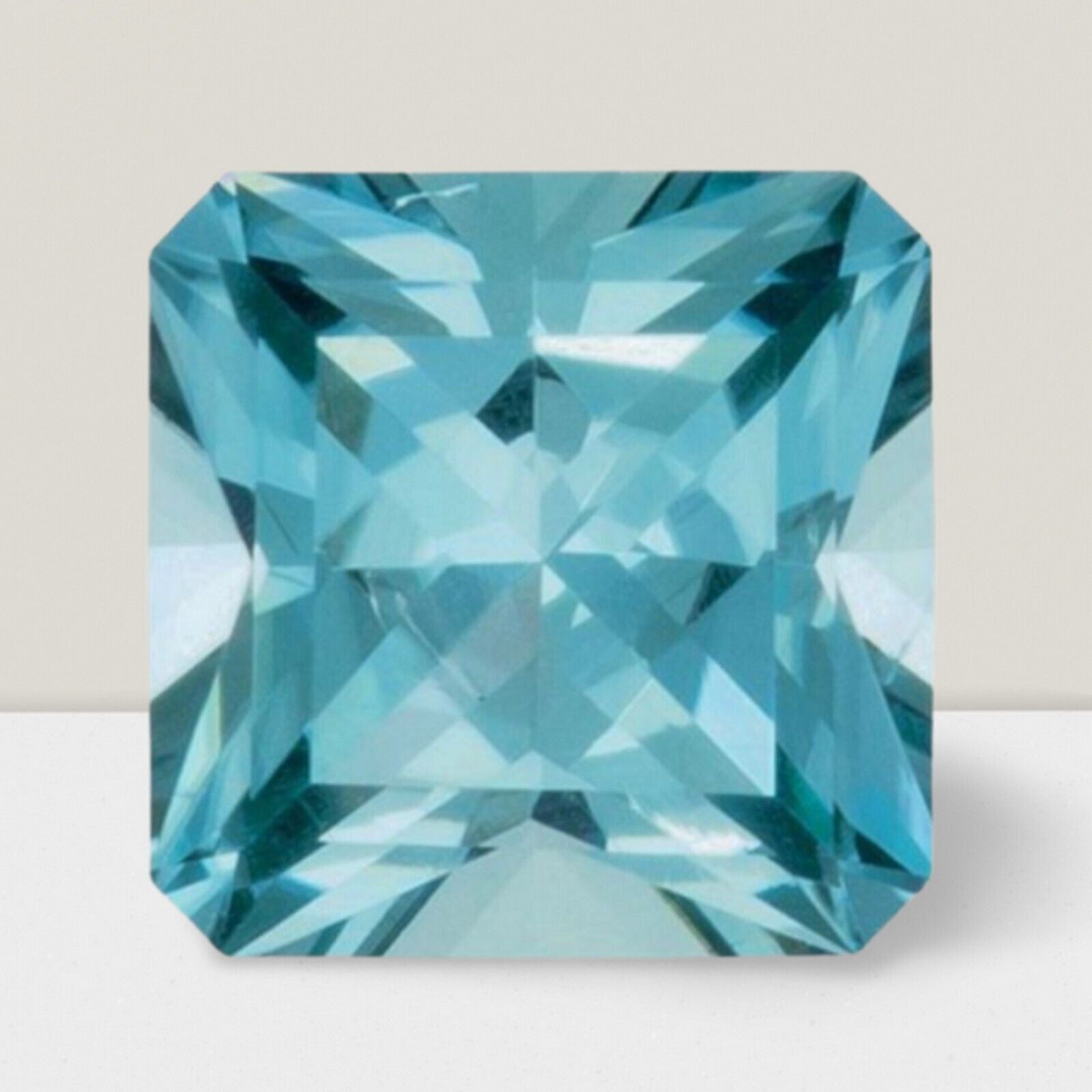 Blue Tourmaline Asscher Cut Gemstone 4 Cts – 10 mm Flawless Loose Gem