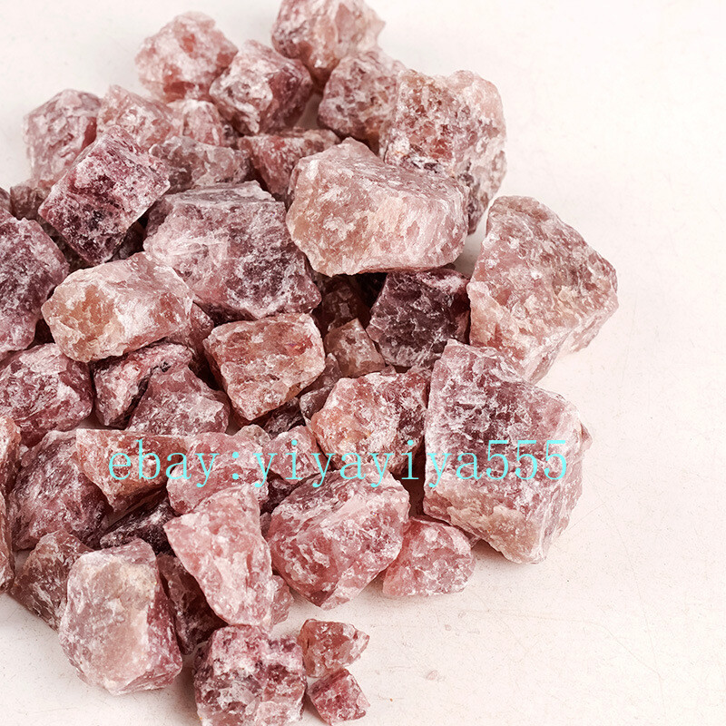 Natural Red Strawberry Crystal Raw Ore Crystal Demagnetized Crushed Stone