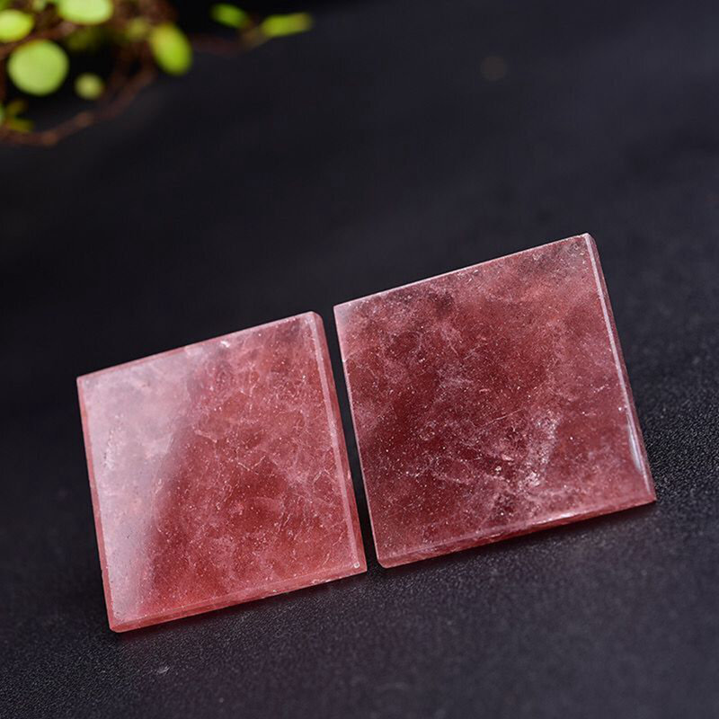 Natural Strawberry Quartz Crystal Pyramid Orgone Energy Gemstone Tower Healing
