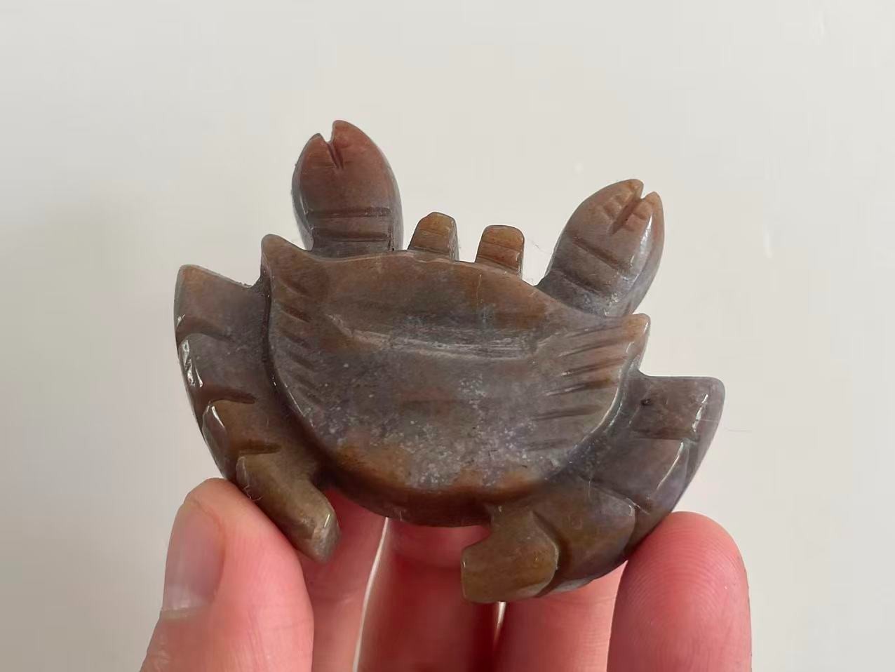 2.3inch natural ocean jasper crab skull quartz crystal healing 1x