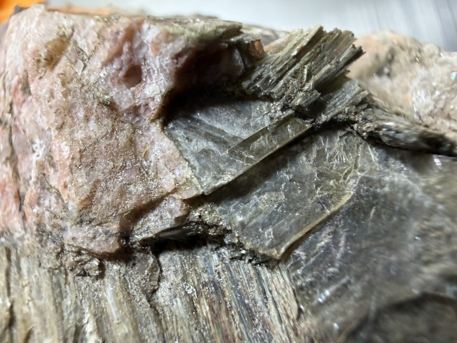 38th Parallel Muscovite Mica Pink Feldspar Coppedge Creek St James MO Specimen