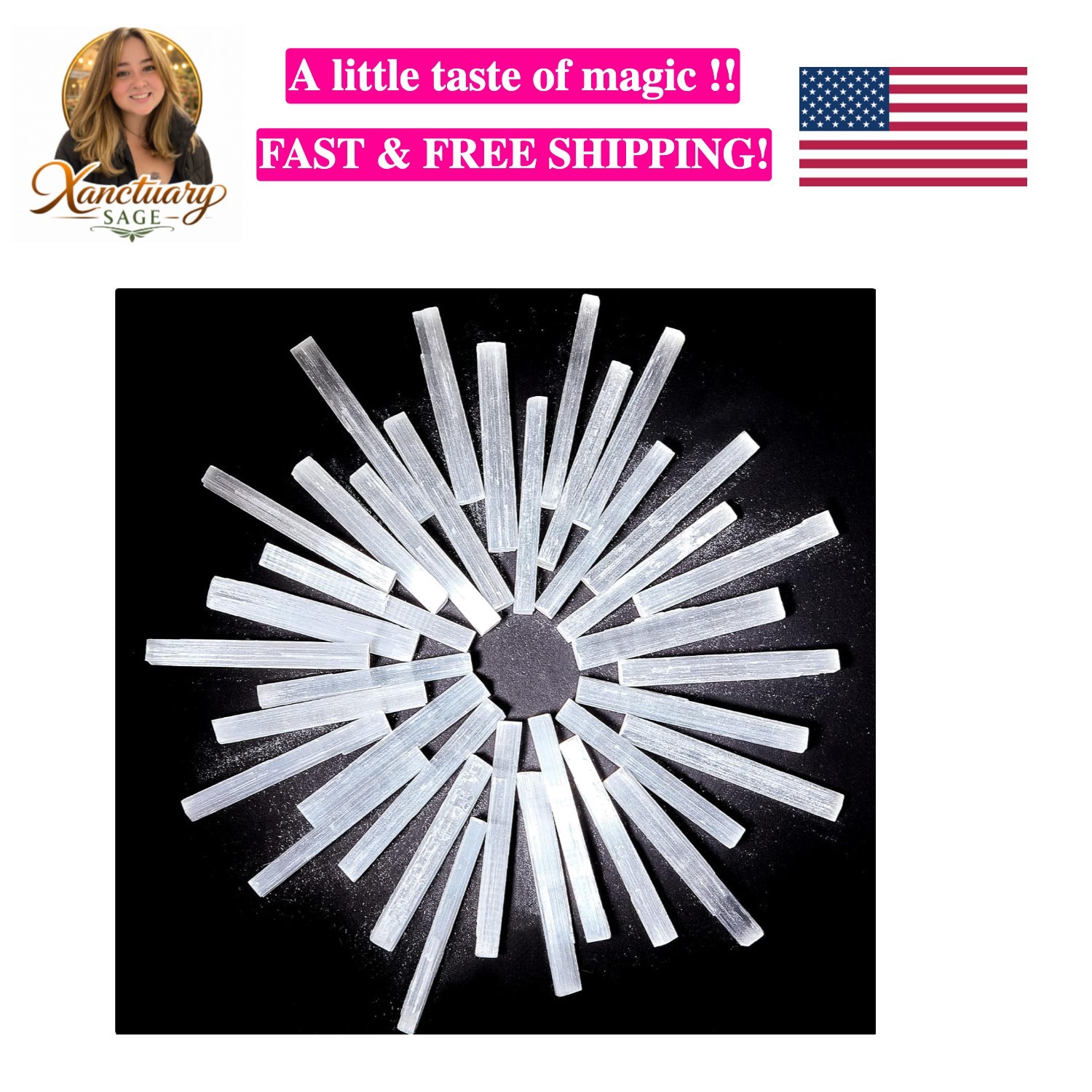 36 Pieces 3.2 to 4 Inches Selenite Crystal Wands Selenite Sticks White Crysta…