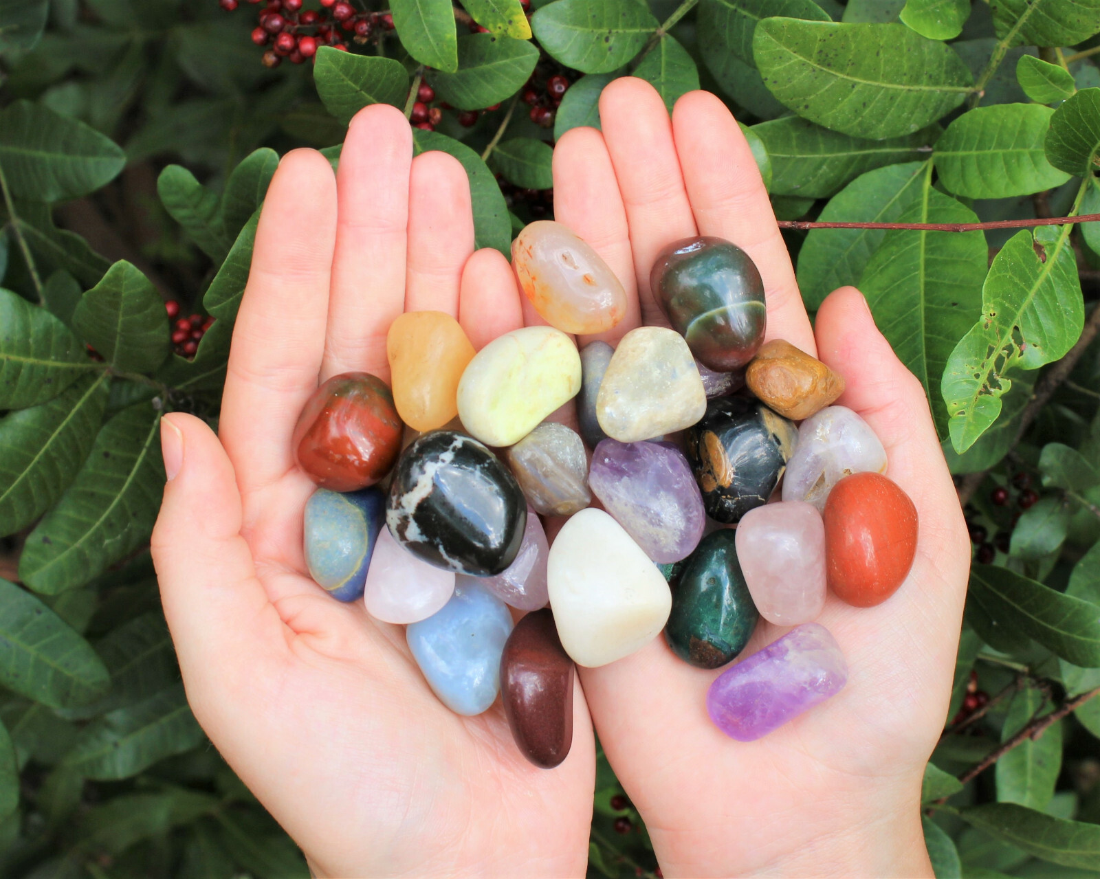 Assorted Mixed Tumbled Stones 1 lb Wholesale Bulk Lot MEDIUM Chakra Reiki 16 oz
