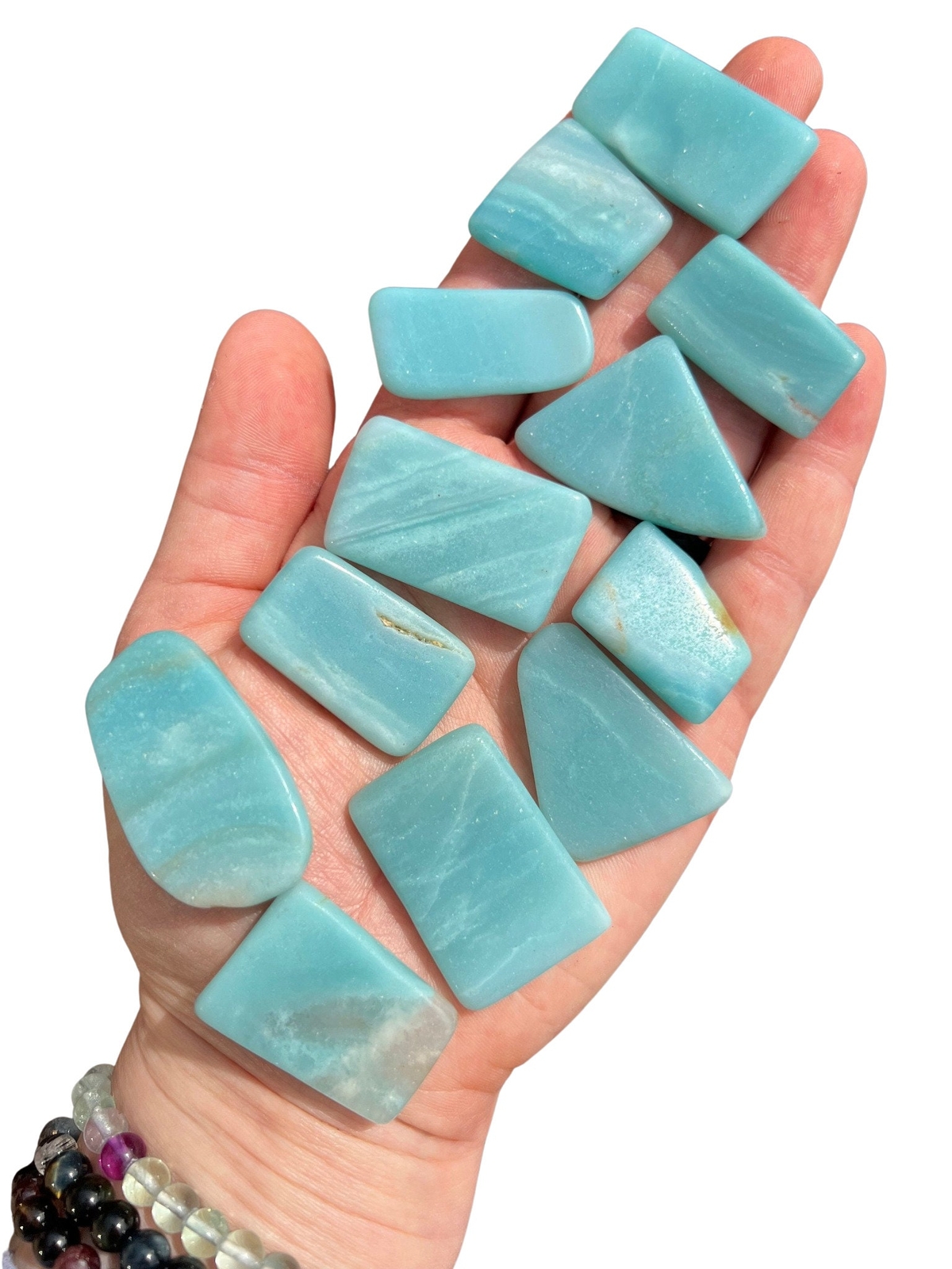 Amazonite Slice, Natural Amazonite from Mozambique