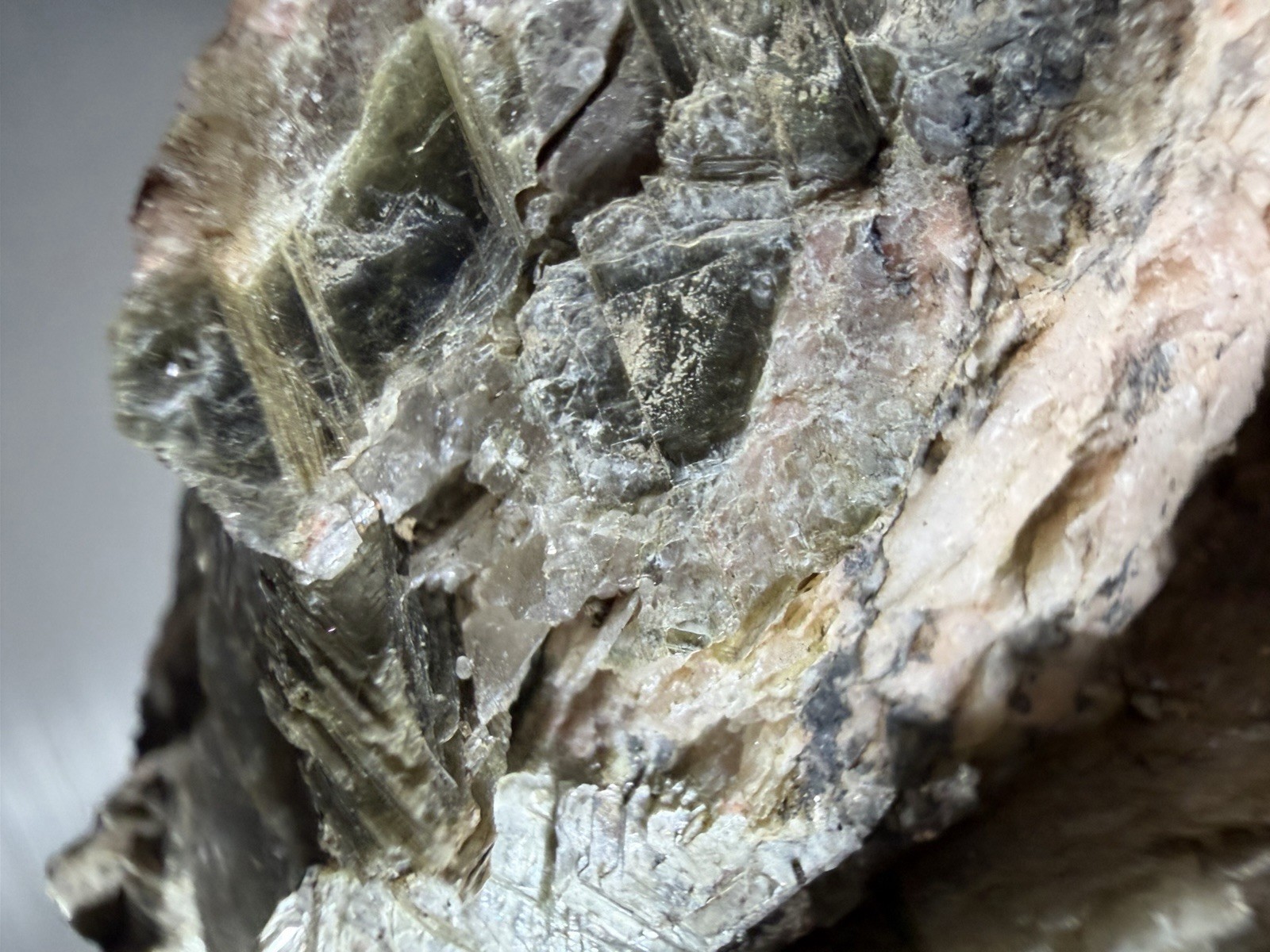 38th Parallel Muscovite Mica Pink Feldspar Coppedge Creek St James MO Specimen