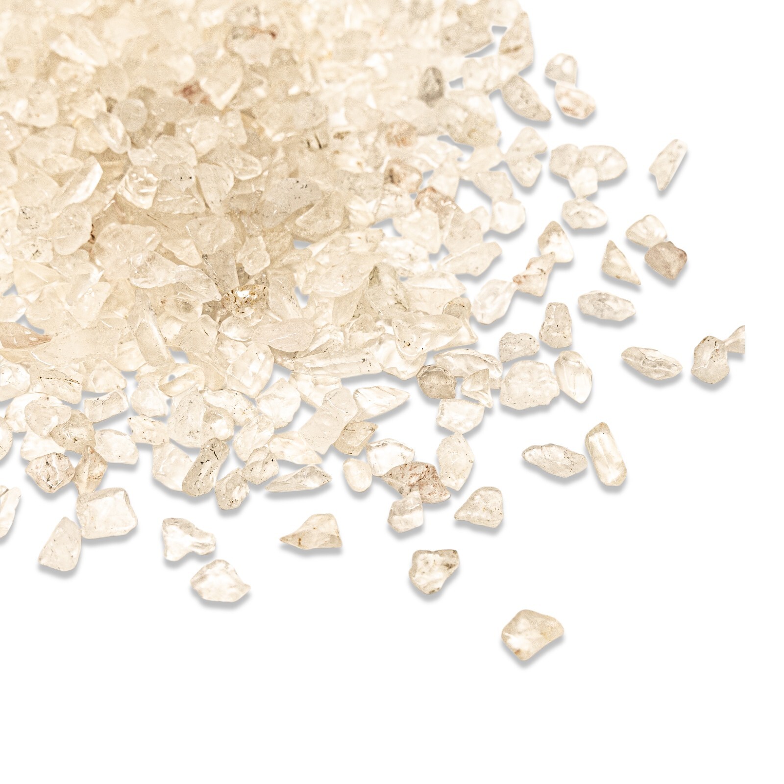 Tumbled Clear Quartz Crystal Chips Bulk, Gemstone Undrilled Crystal Beads