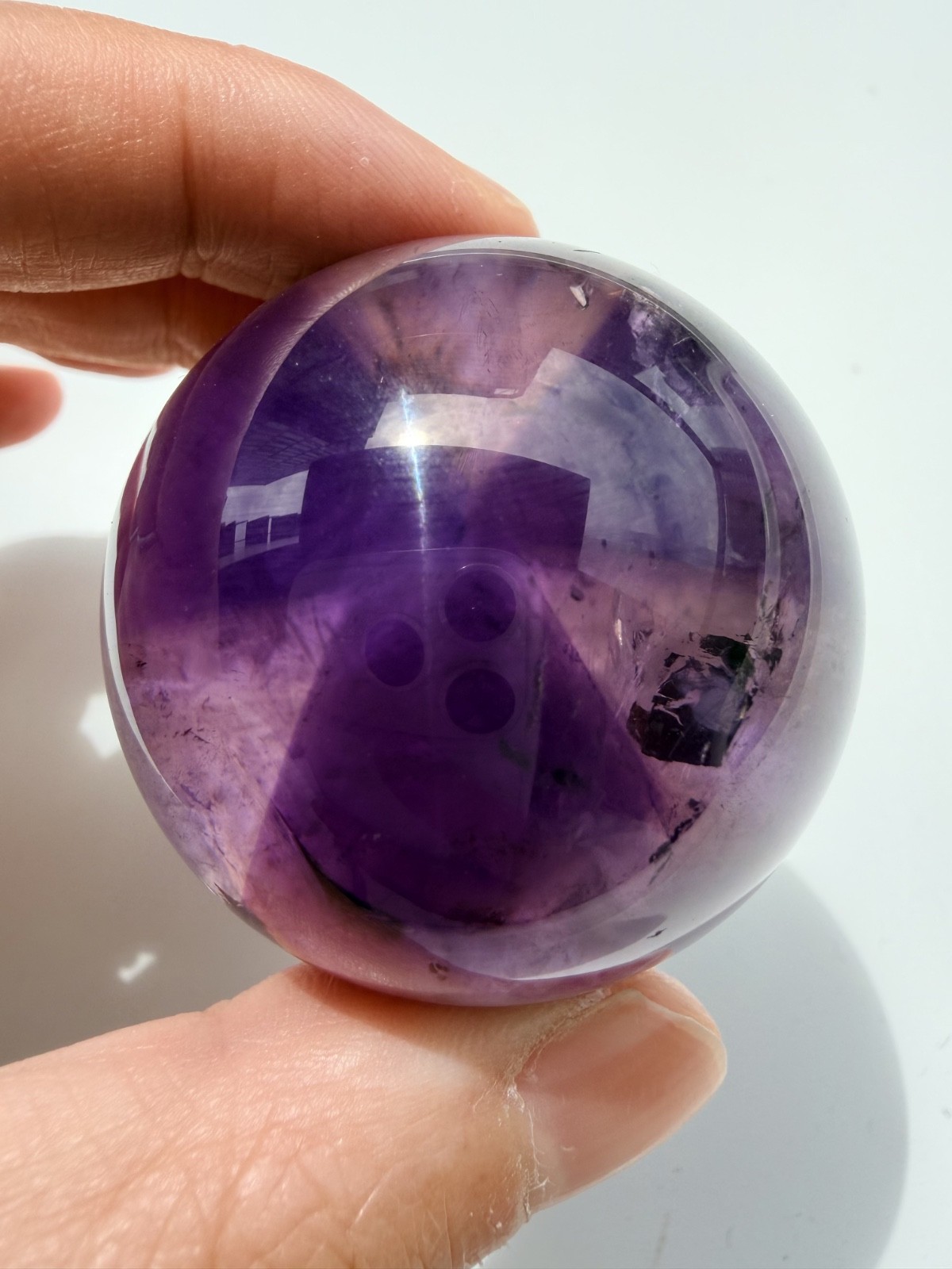 Trapiche Phantom Amethyst Sphere from Brazil | 1.75″