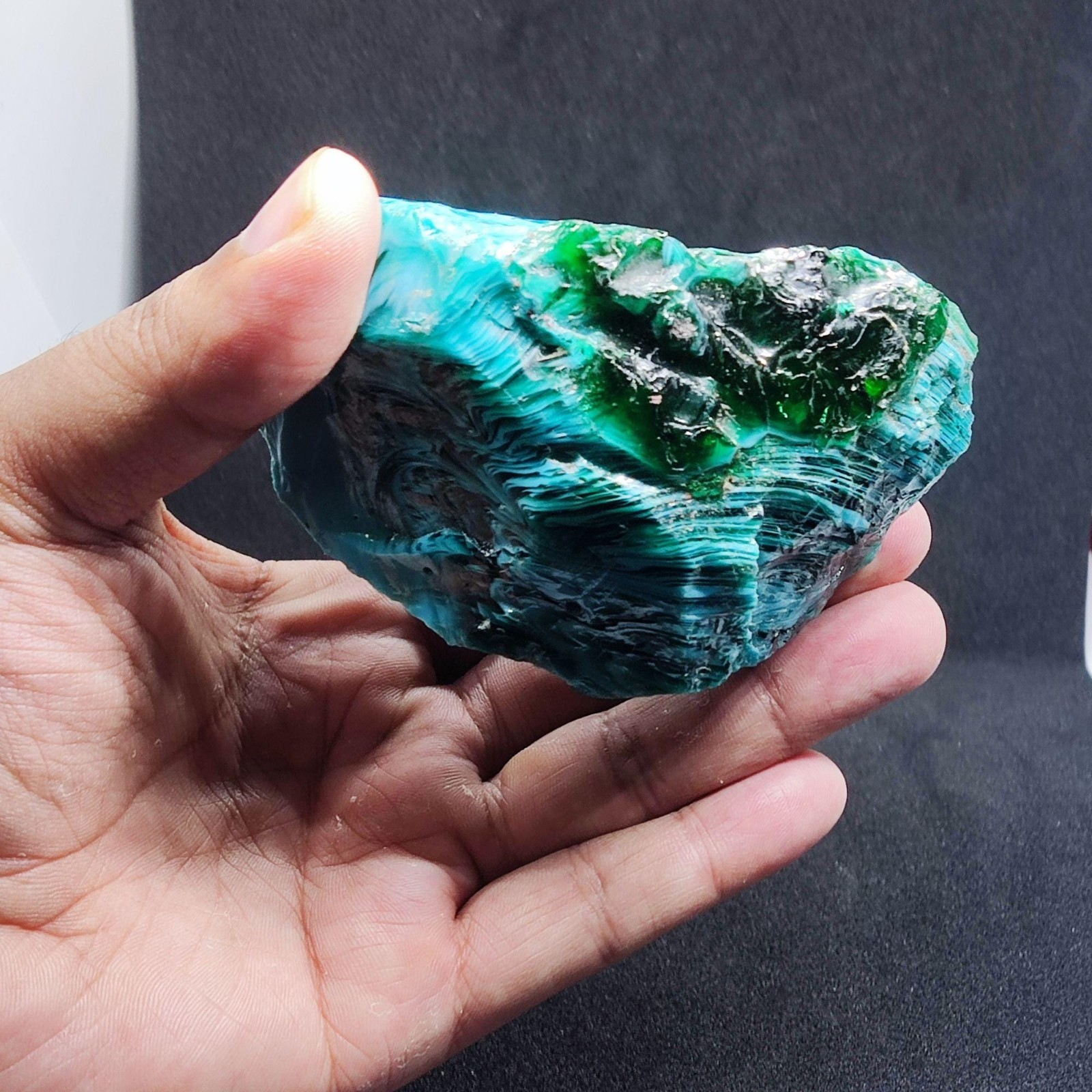 Genuine Turquoise Obsidian Rough Blue Gemstone 1250–1350 Ct Natural Crystal