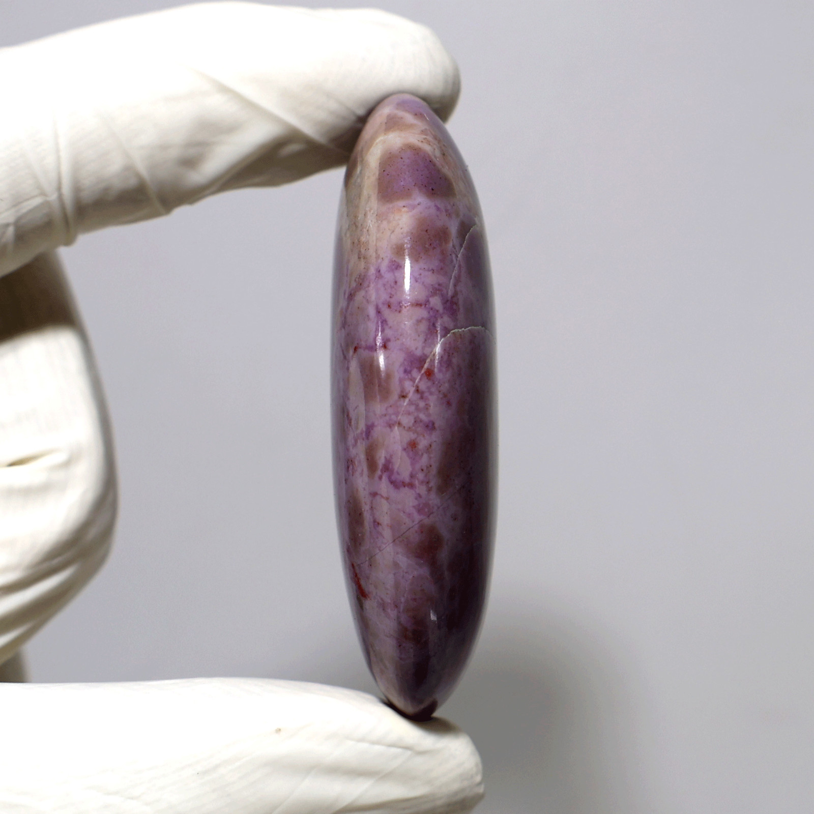 The Lavender Throne | Rare Lavender Jade Palmstone | Natural Jade Reiki Crystal